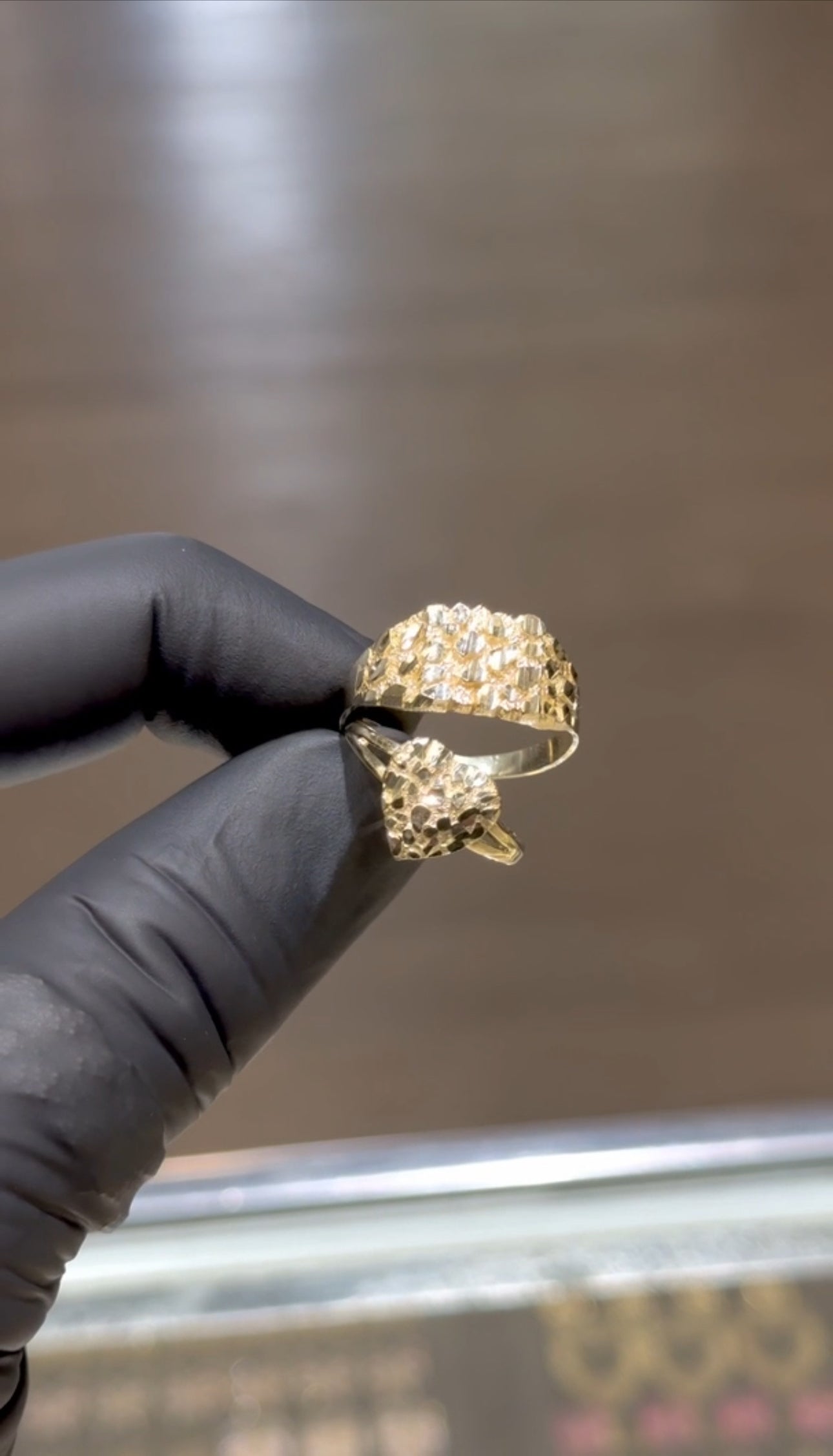 10k His and Hers Nugget Ring Special