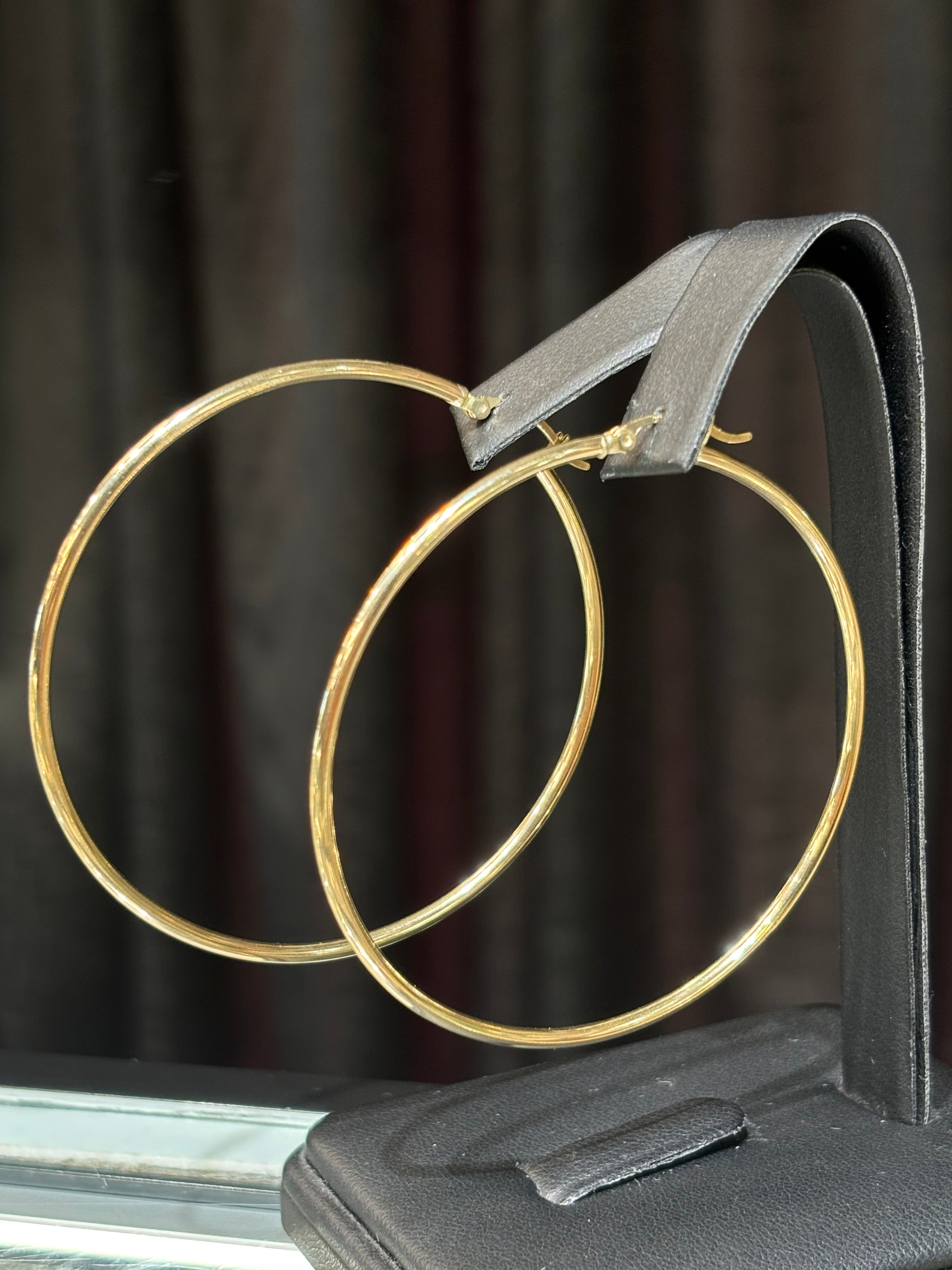 10k Plain Hoops