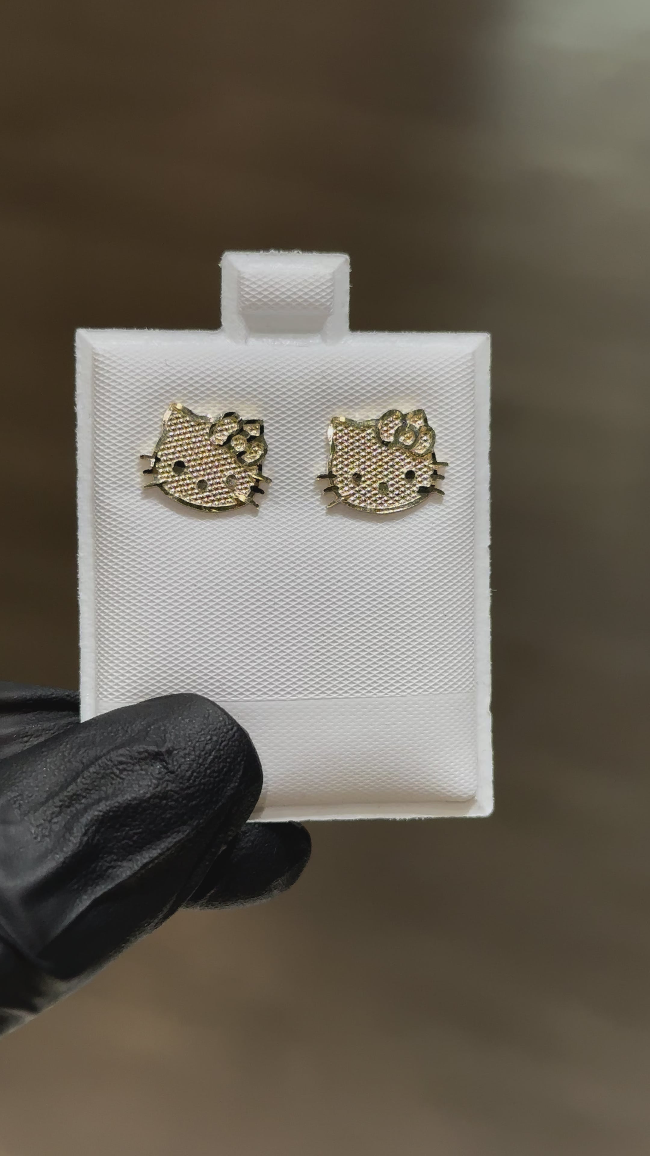 10k Mini Hello Kitty Earrings