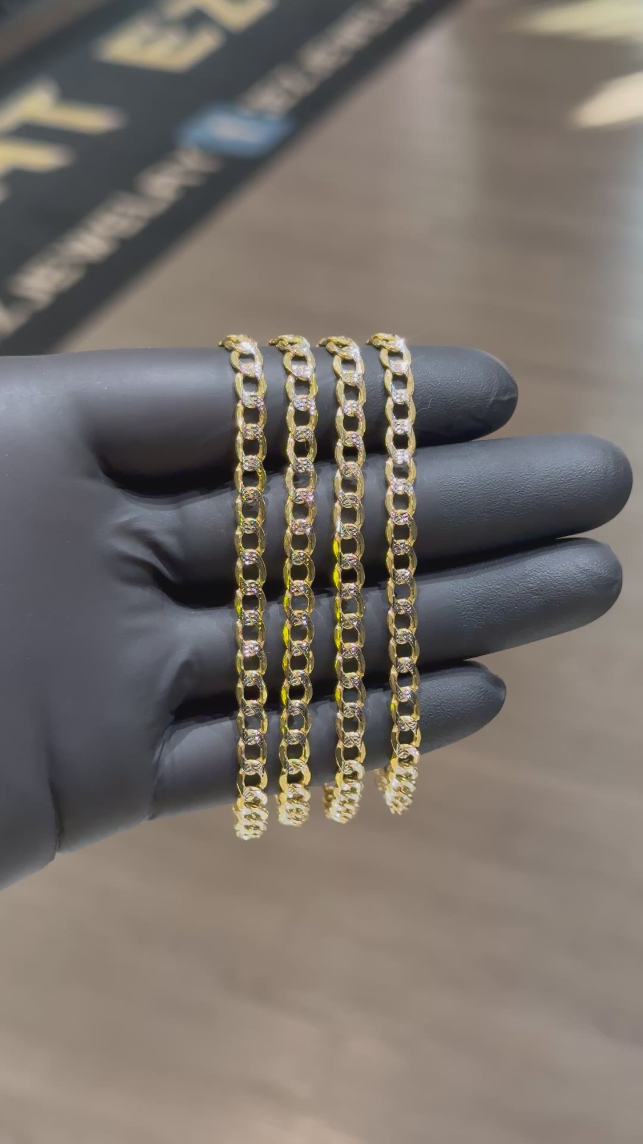 10k 5mm Curb-Flat Cuban Bracelet