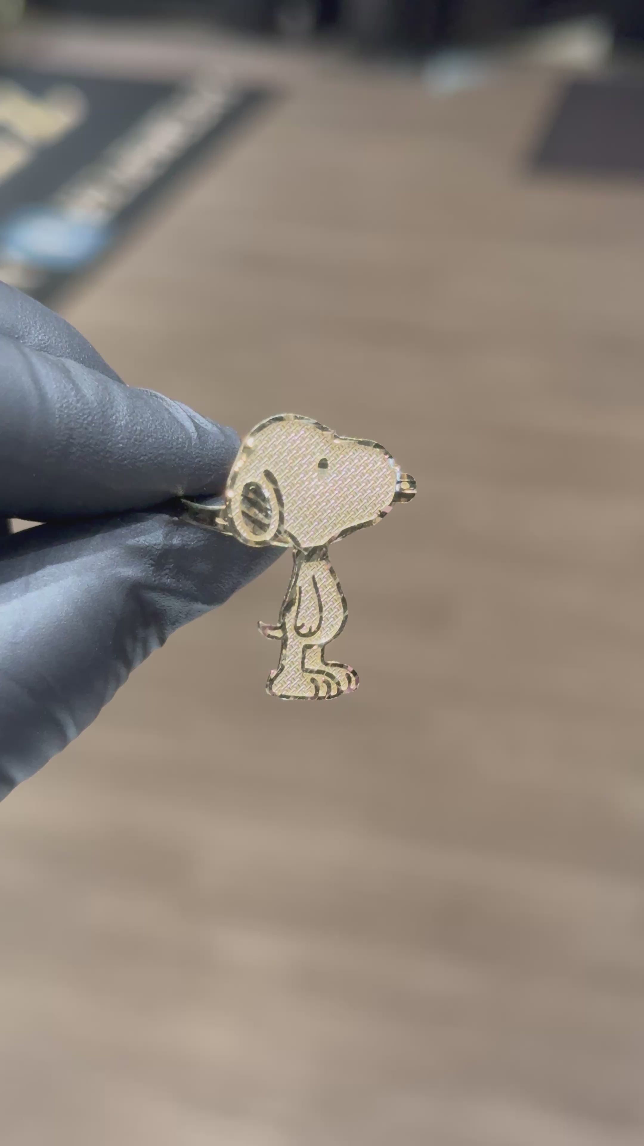 10k Large Snoopy Ring