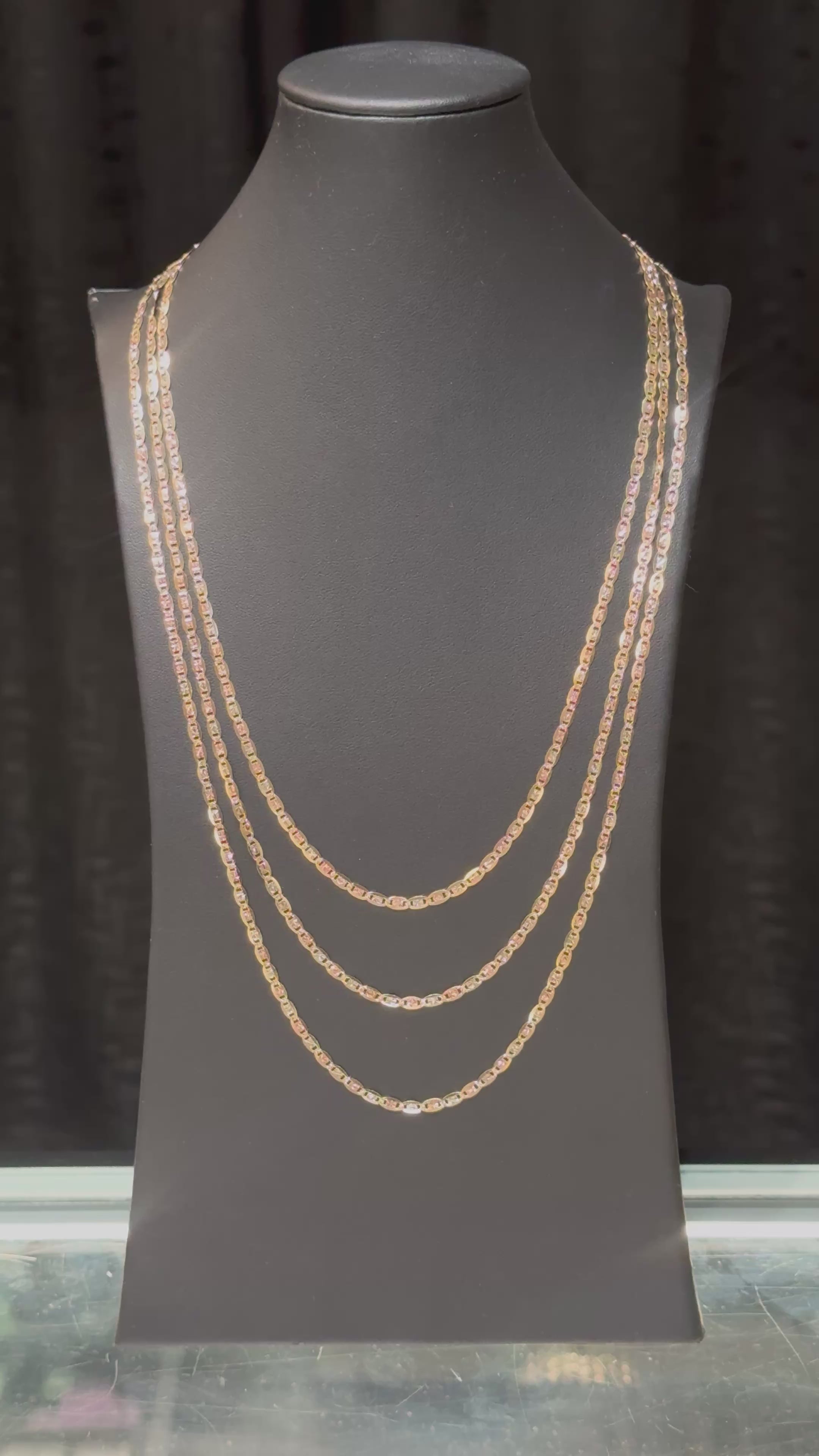 10k 3mm Valentino Chain