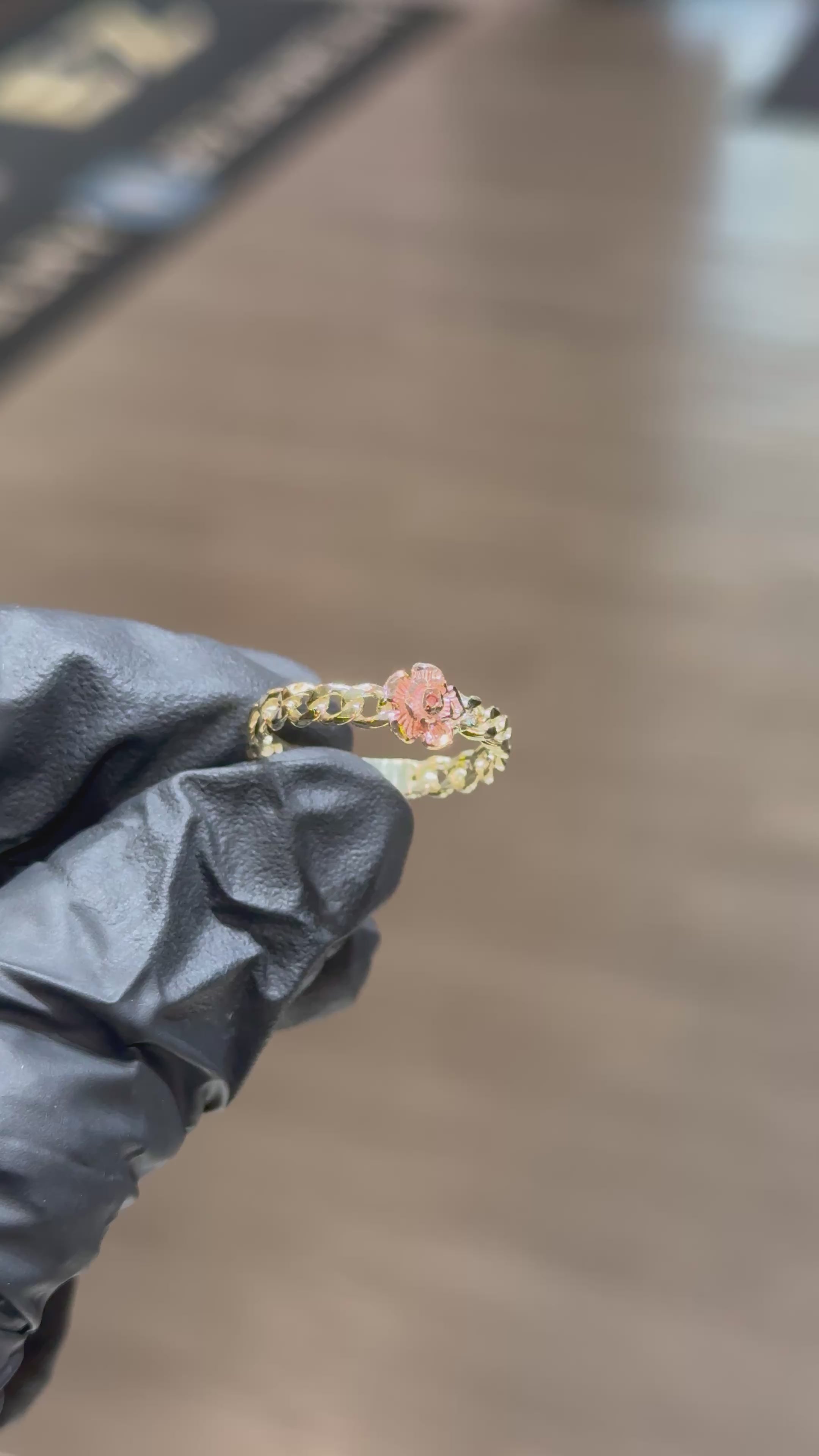 10k Cuban Rose Ring