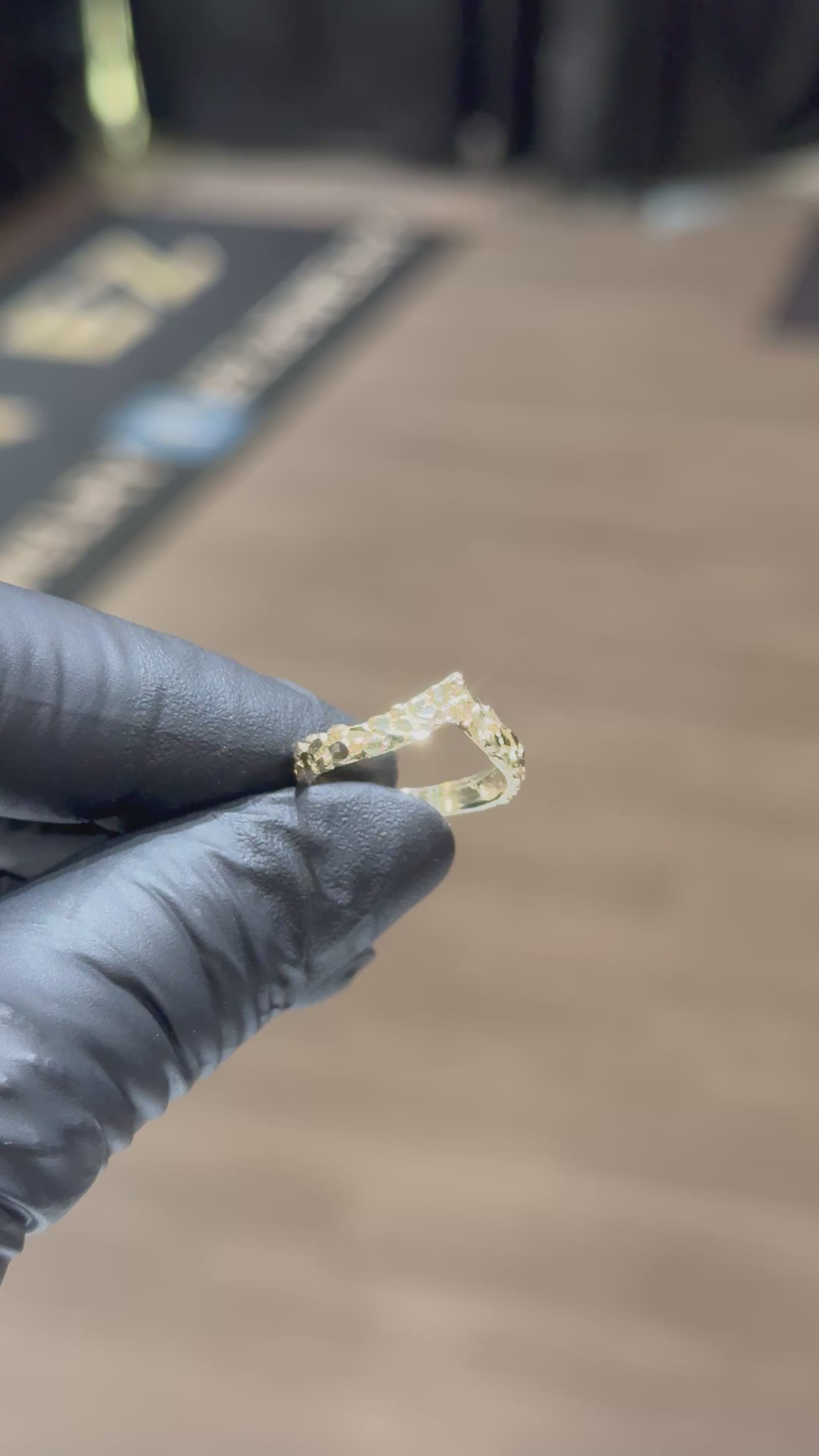 10k Nugget Crown Ring