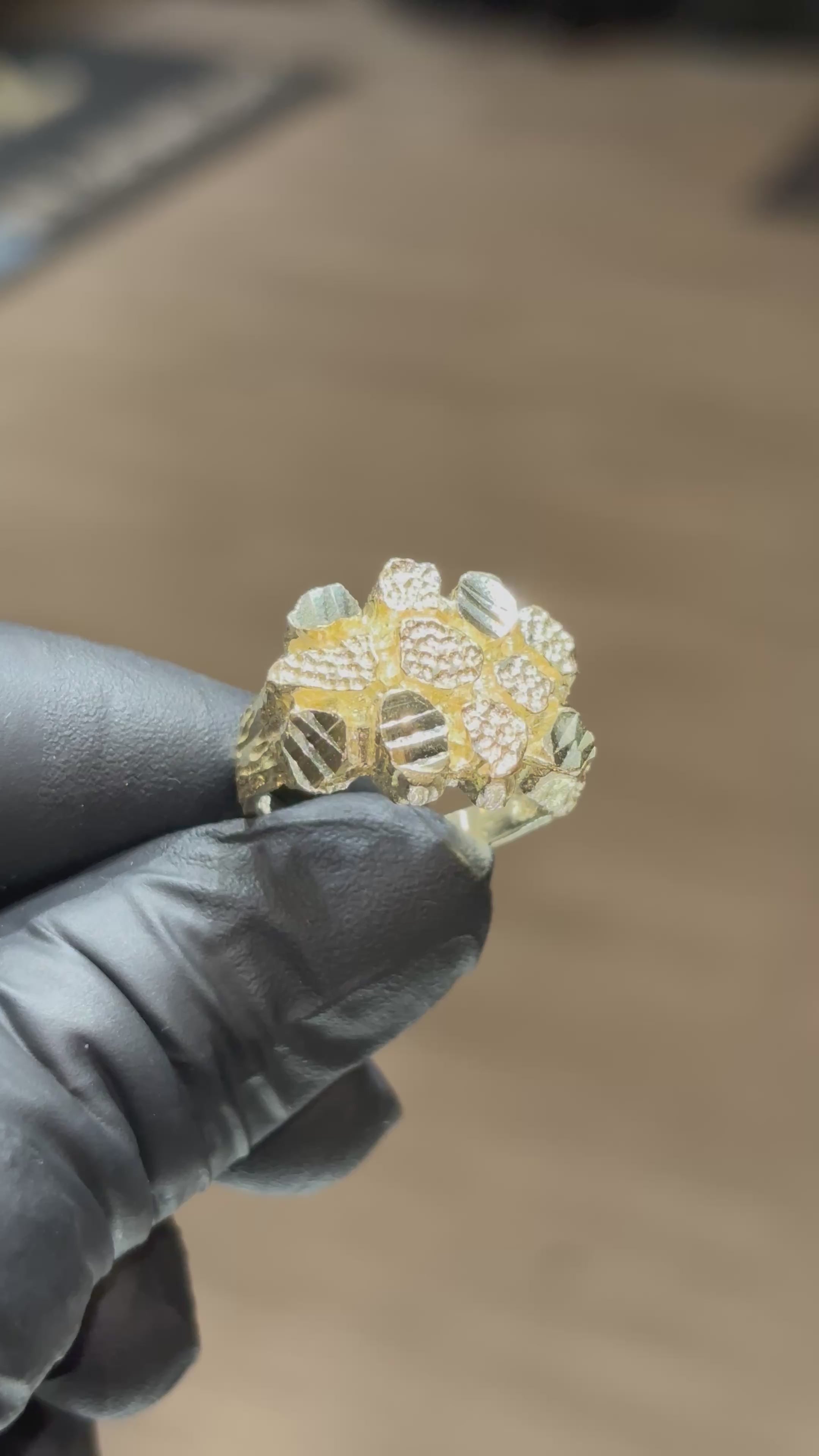 10k Chunky Nugget Ring