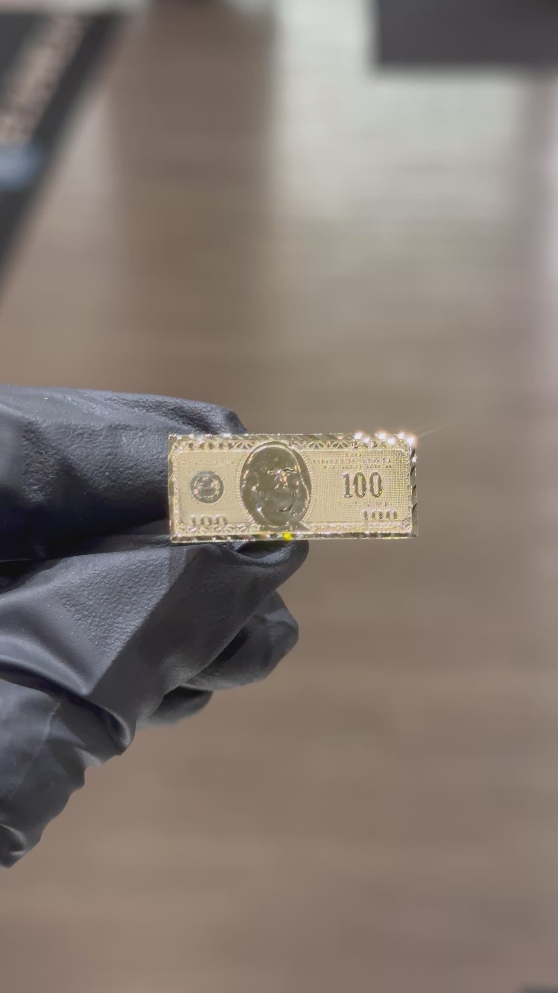10K 100 Dollar Bill Ring