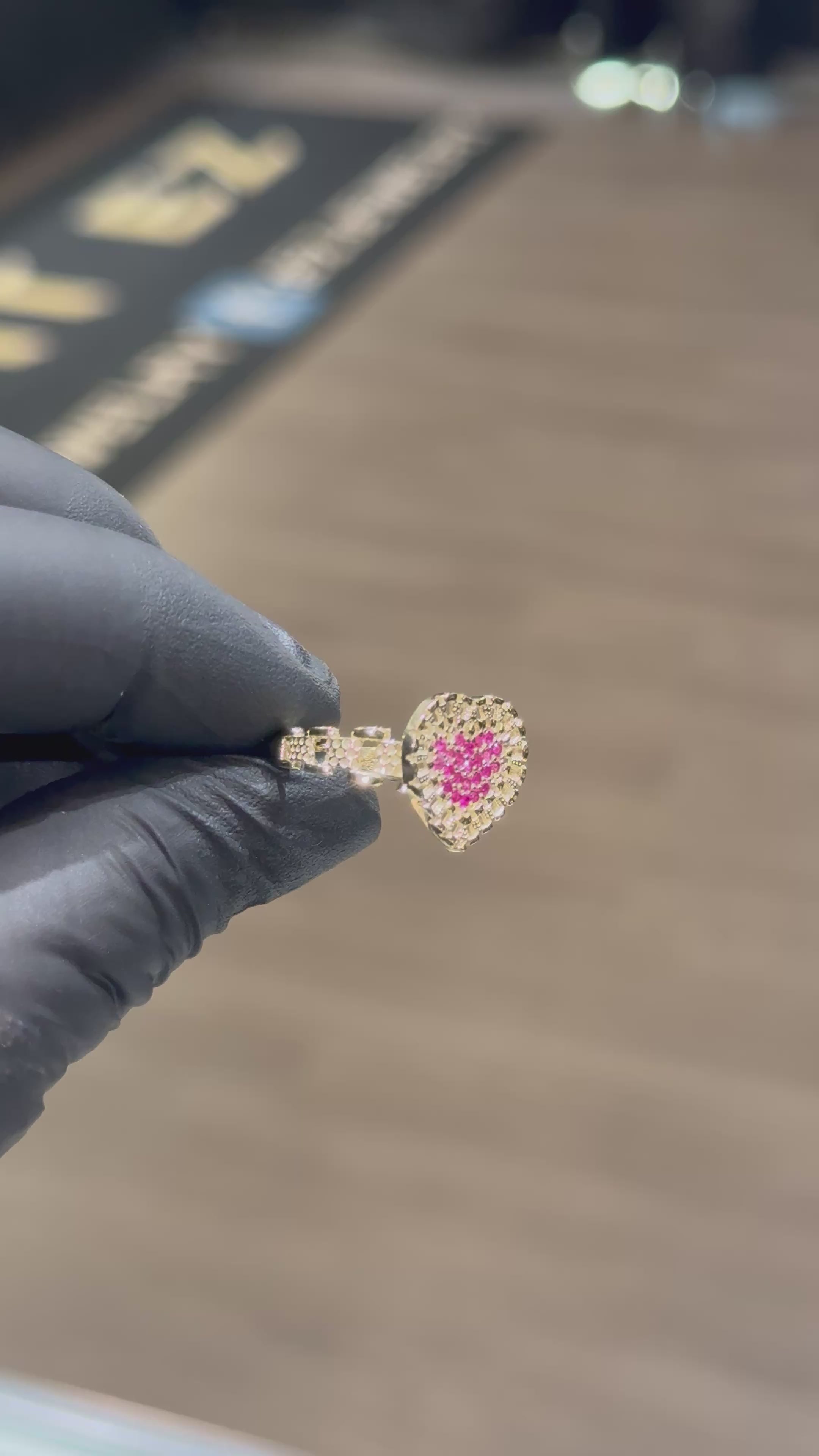Load video: 10k Pink Crystal Rolex Heart Ring