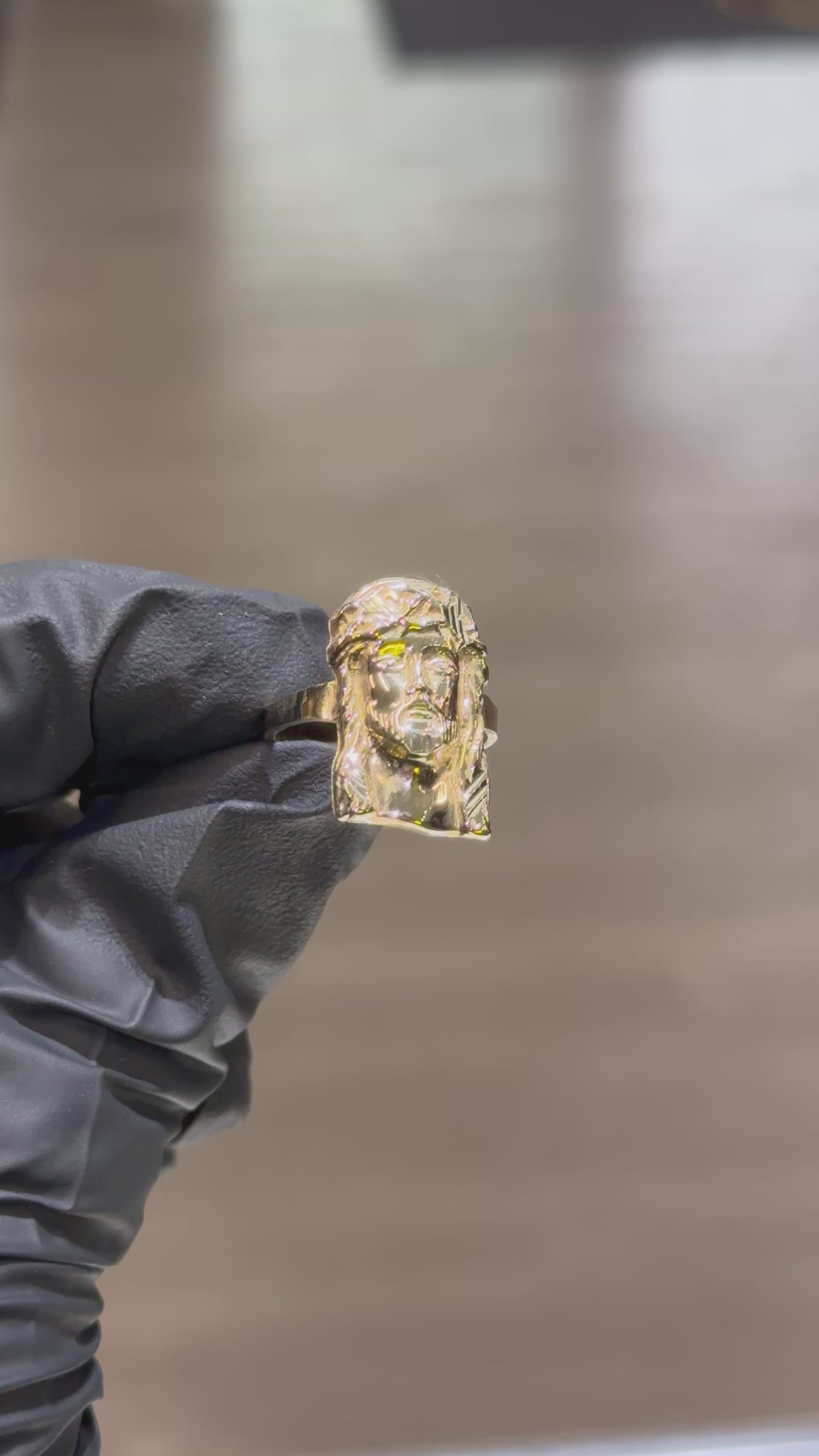 10k Jesus Head Ring