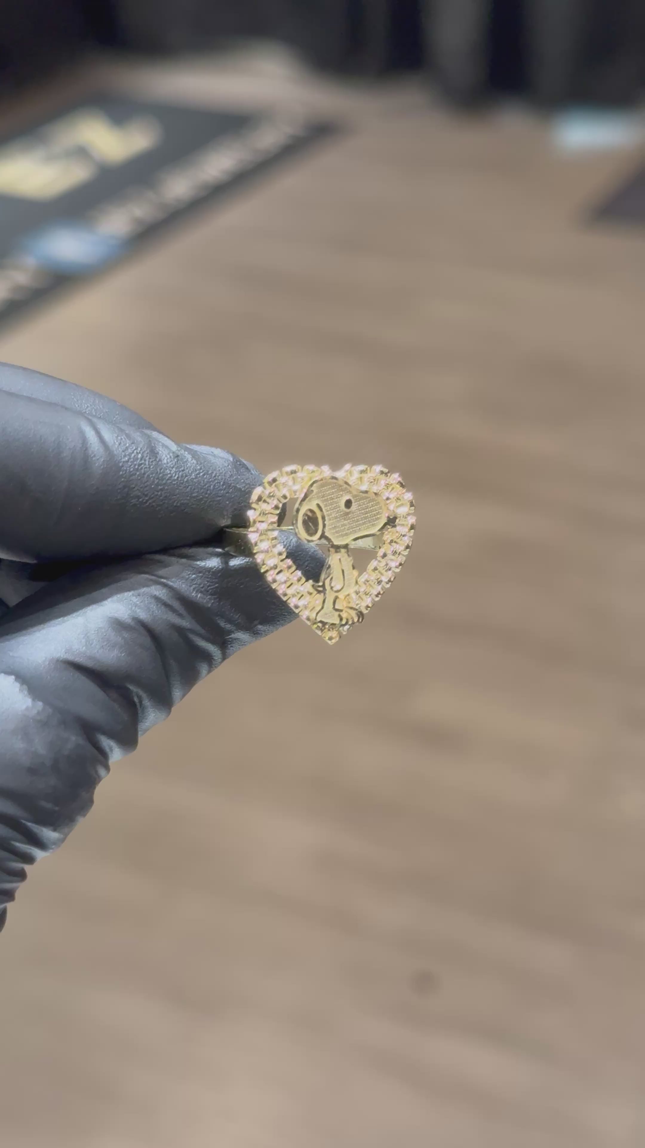 10k Rolex Heart Snoopy Ring