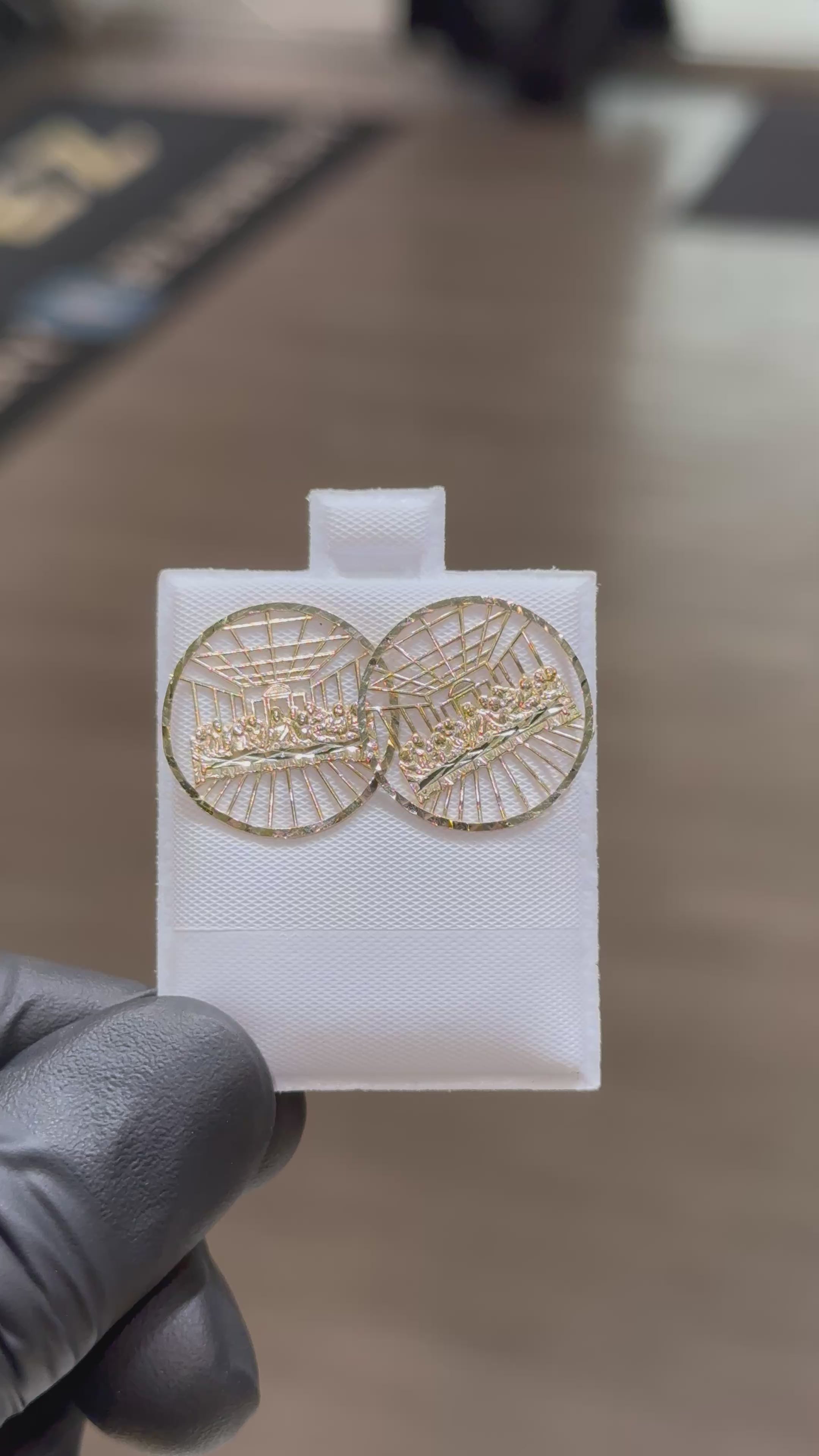 10k Last Supper Earrings