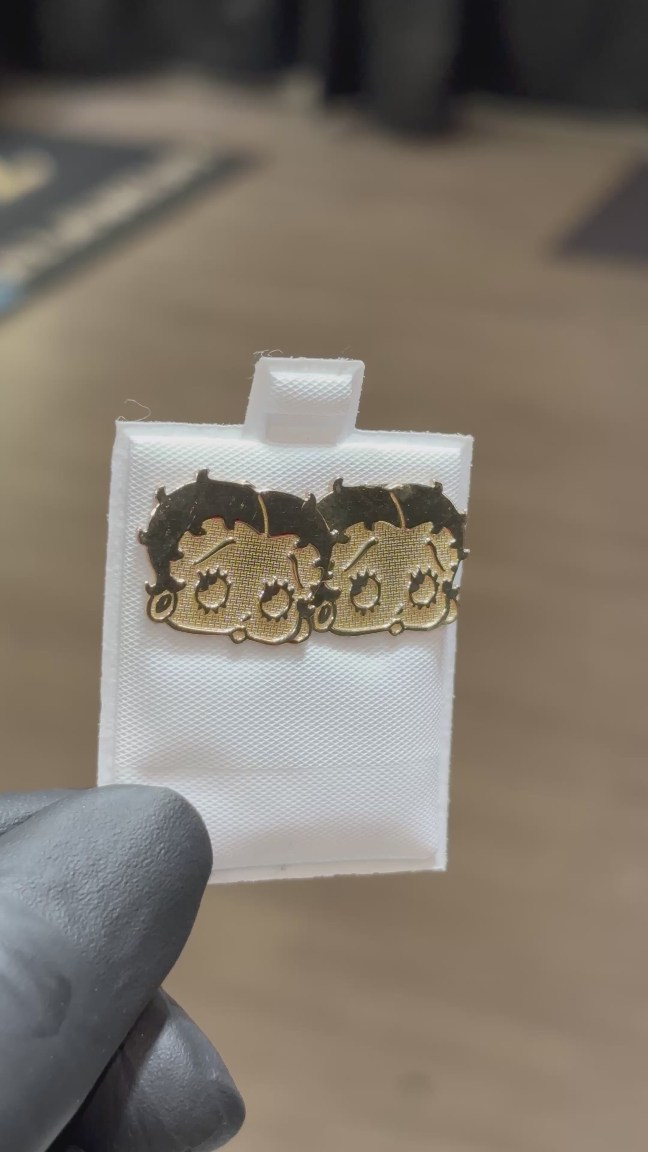 10k Betty Boop Earrings