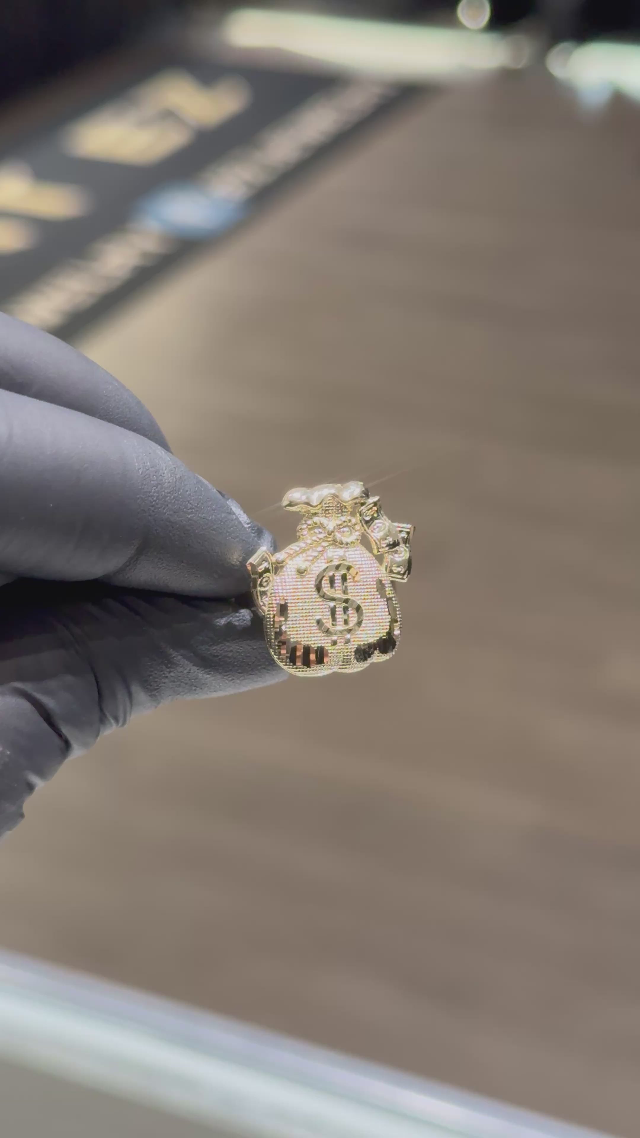 10k Large Money Bag Ring