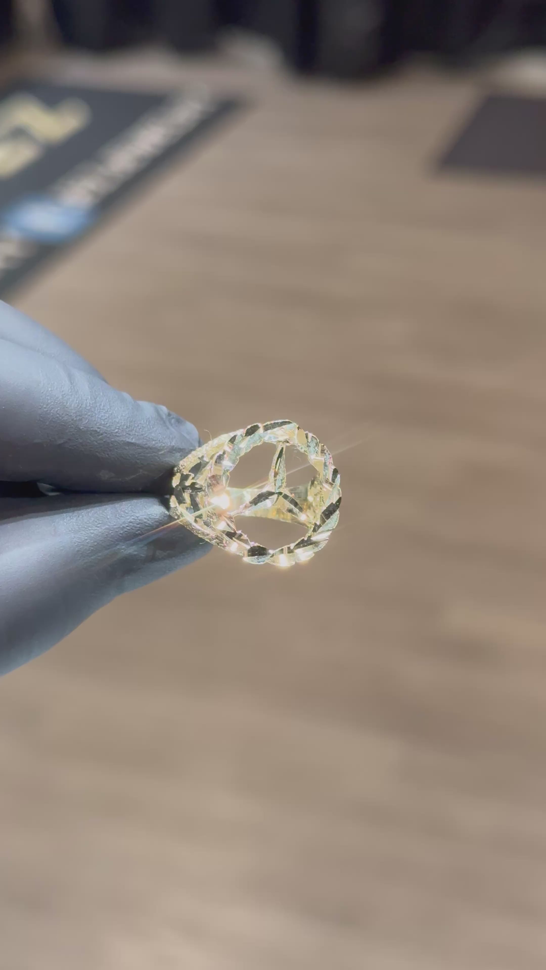 10k Mercedes Benz Logo Ring
