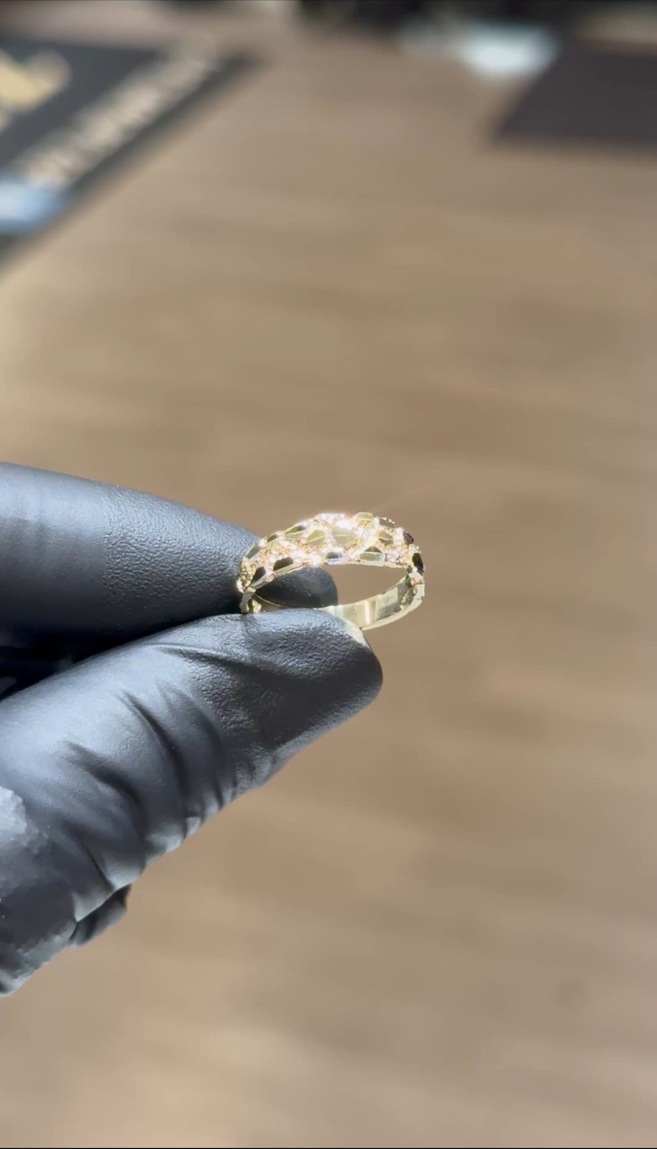 10k Nugget Band Ring