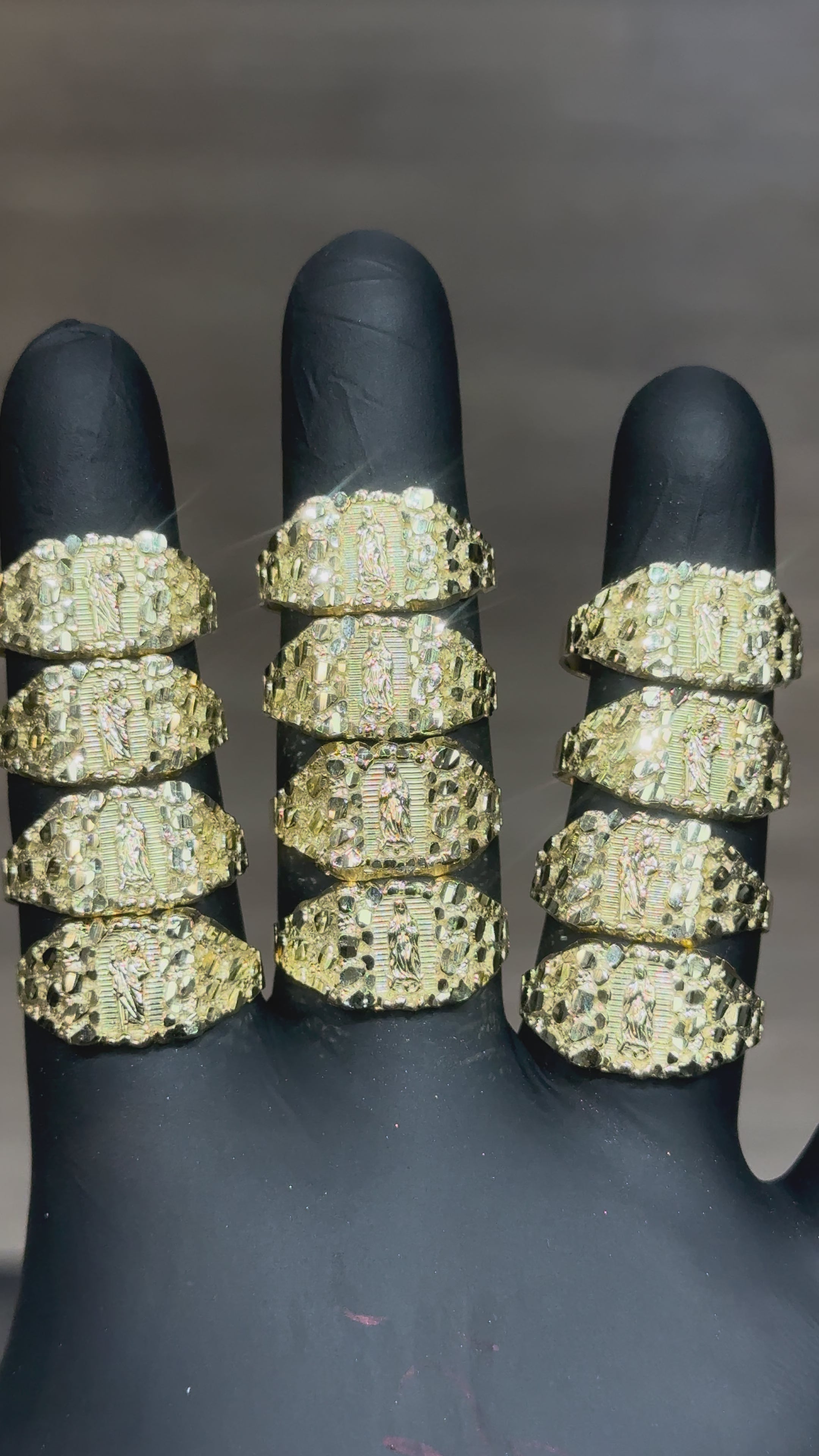 Load video: 10k Virgin Mary Nugget Ring
