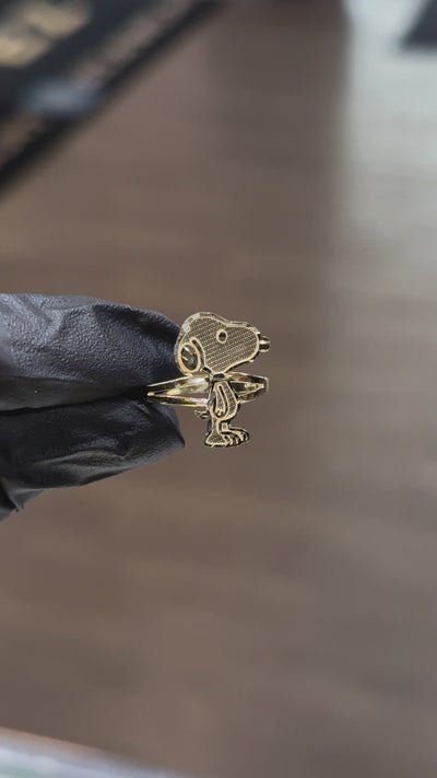 10k Small Snoopy Ring