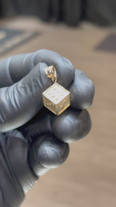 10k 3D Dice Pendant