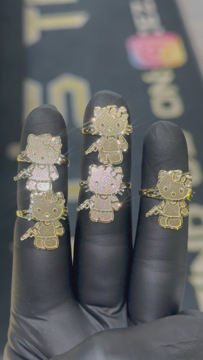 10k Hello Kitty with Pistol Ring