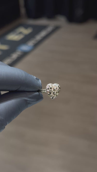 10k Bubble Heart Nugget Ring