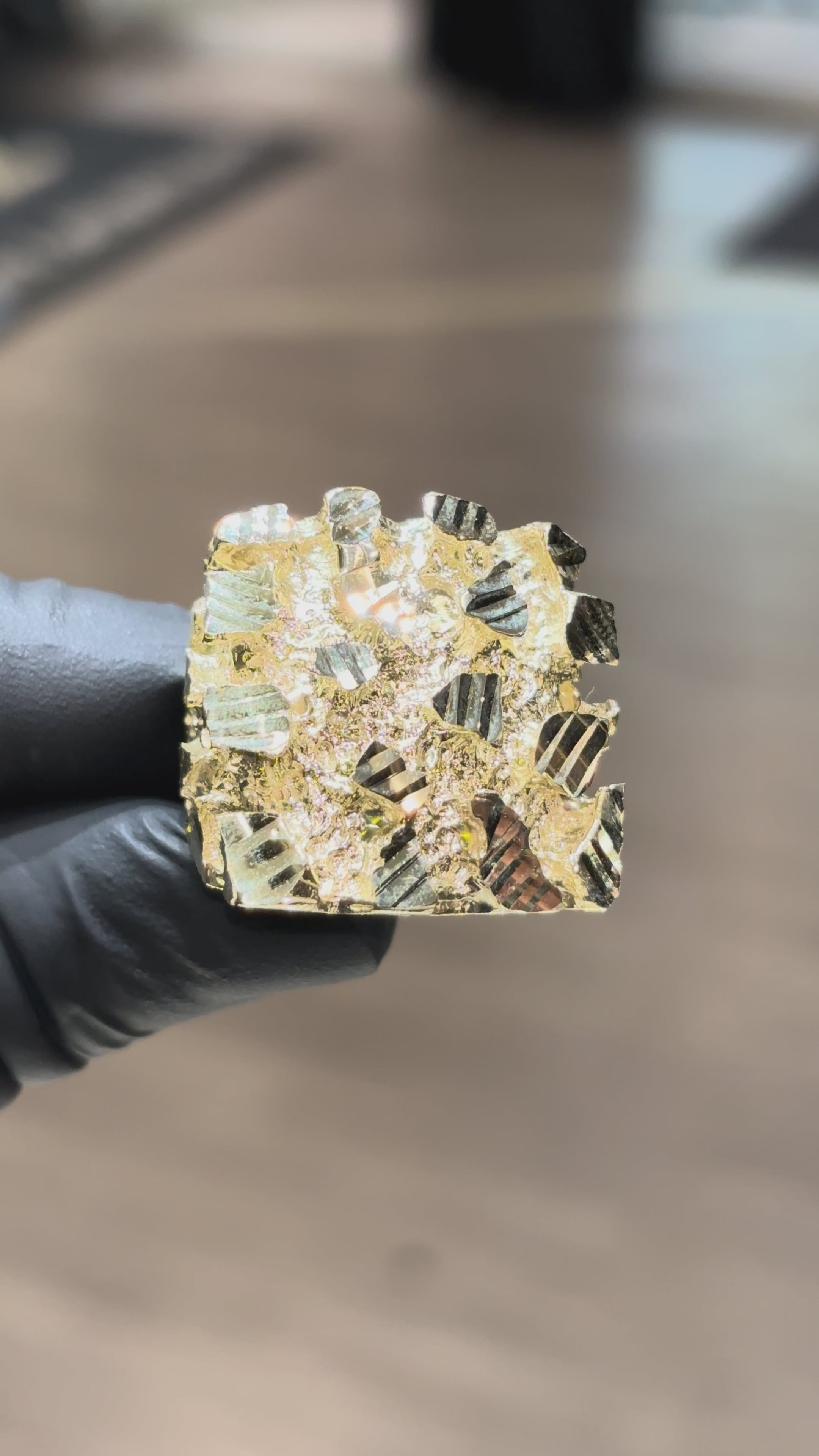 Load video: 10k Solid Chunky Nugget XXXL Ring