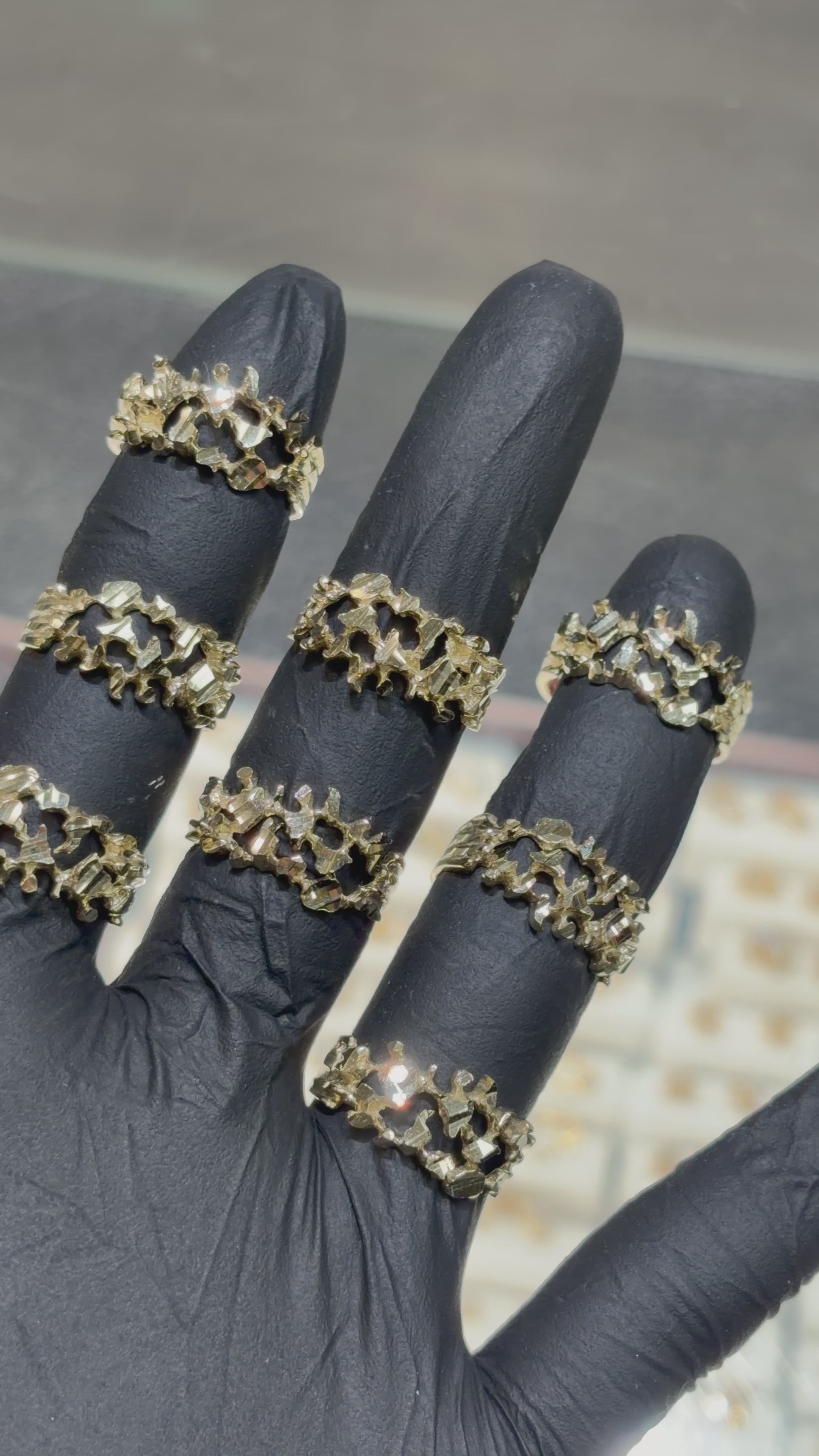 10k Illusion Nugget Ring