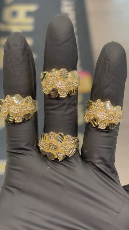 10k Chunky Nugget Ring