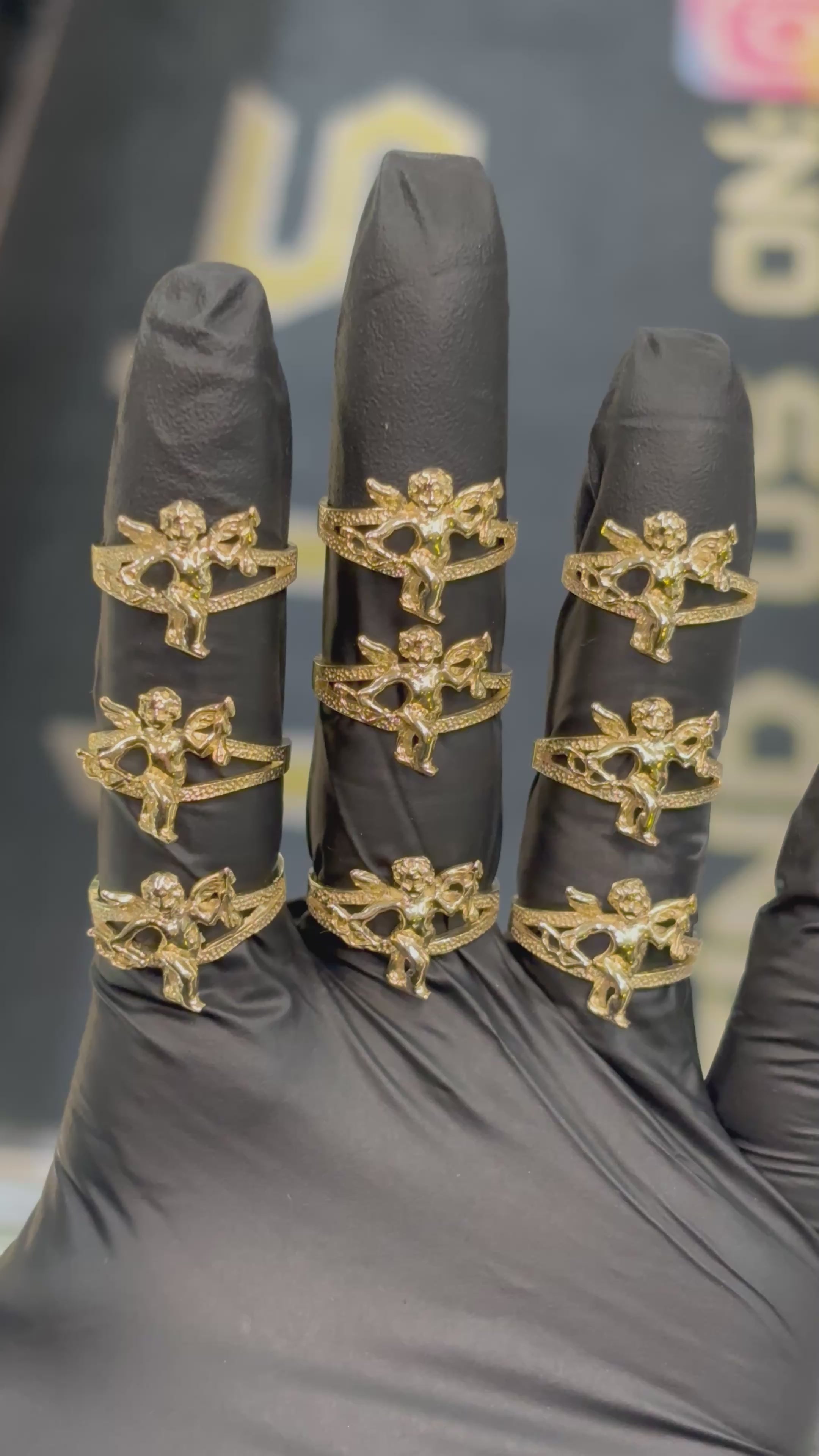 Load video: 10k 3D Cupid Ring