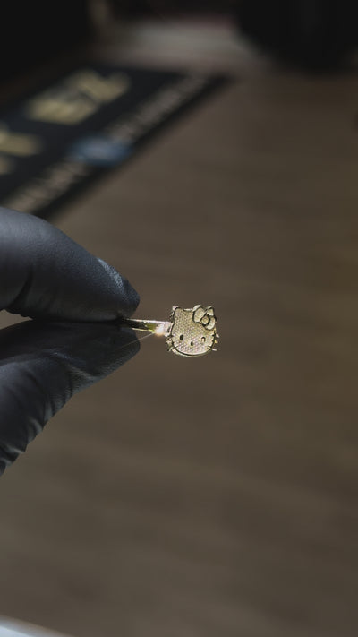 10k Mini Hello Kitty Ring