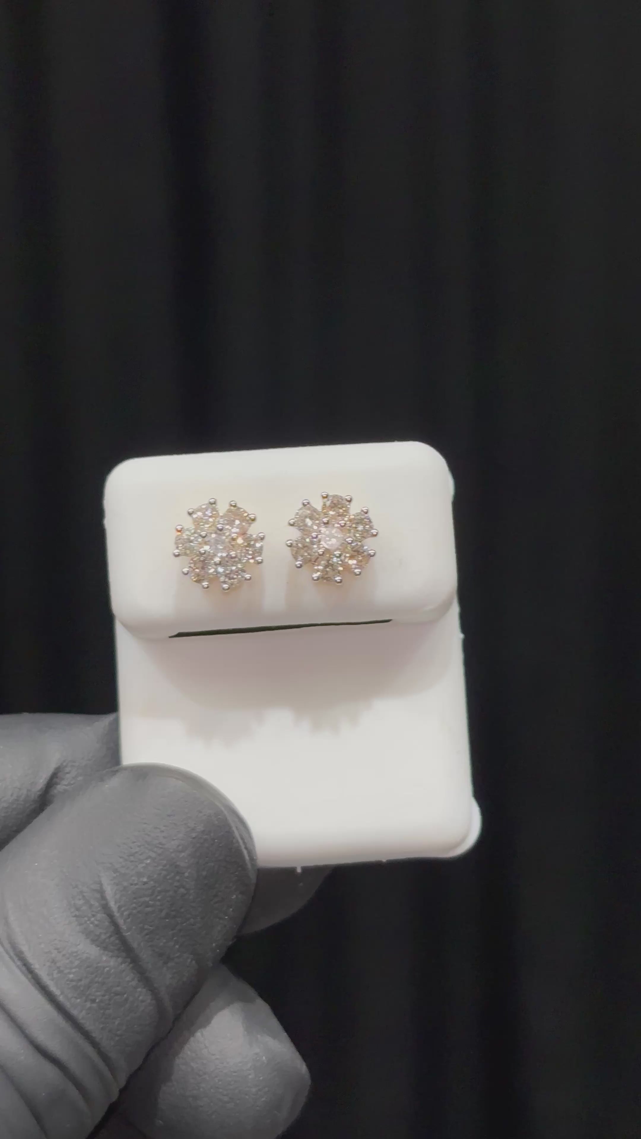 Load video: Snowflake Diamond Earrings