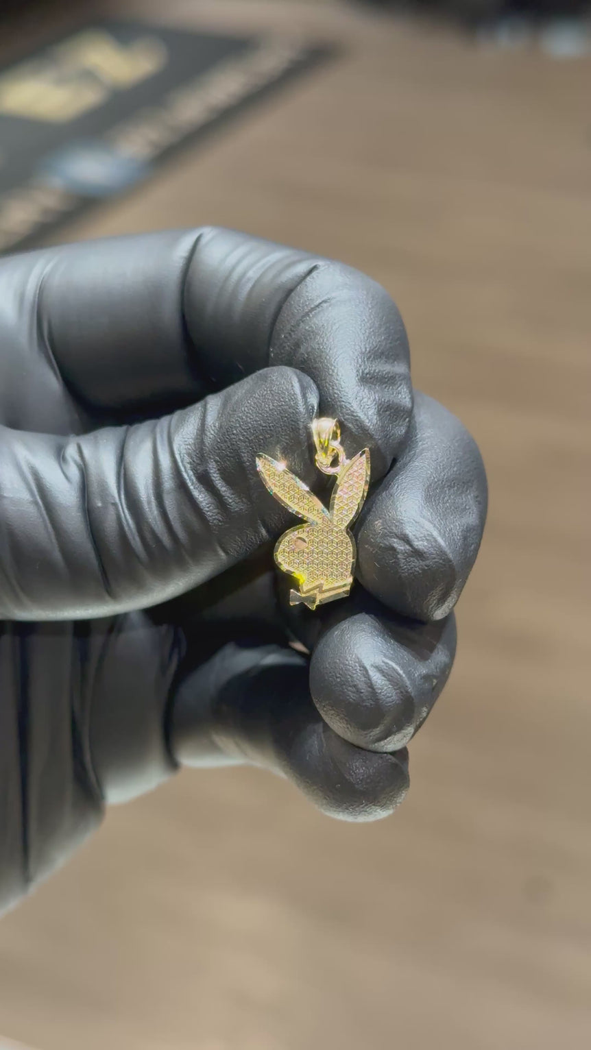 10k Playboy Pendant