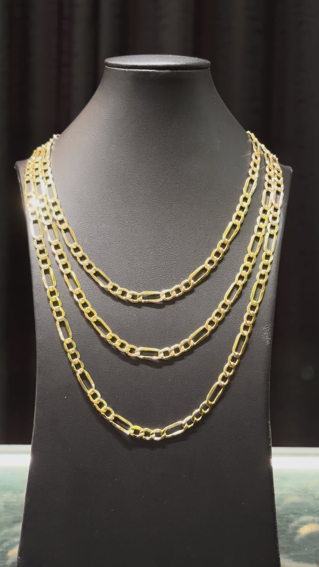 10k 5.5mm Plain Figaro Chain