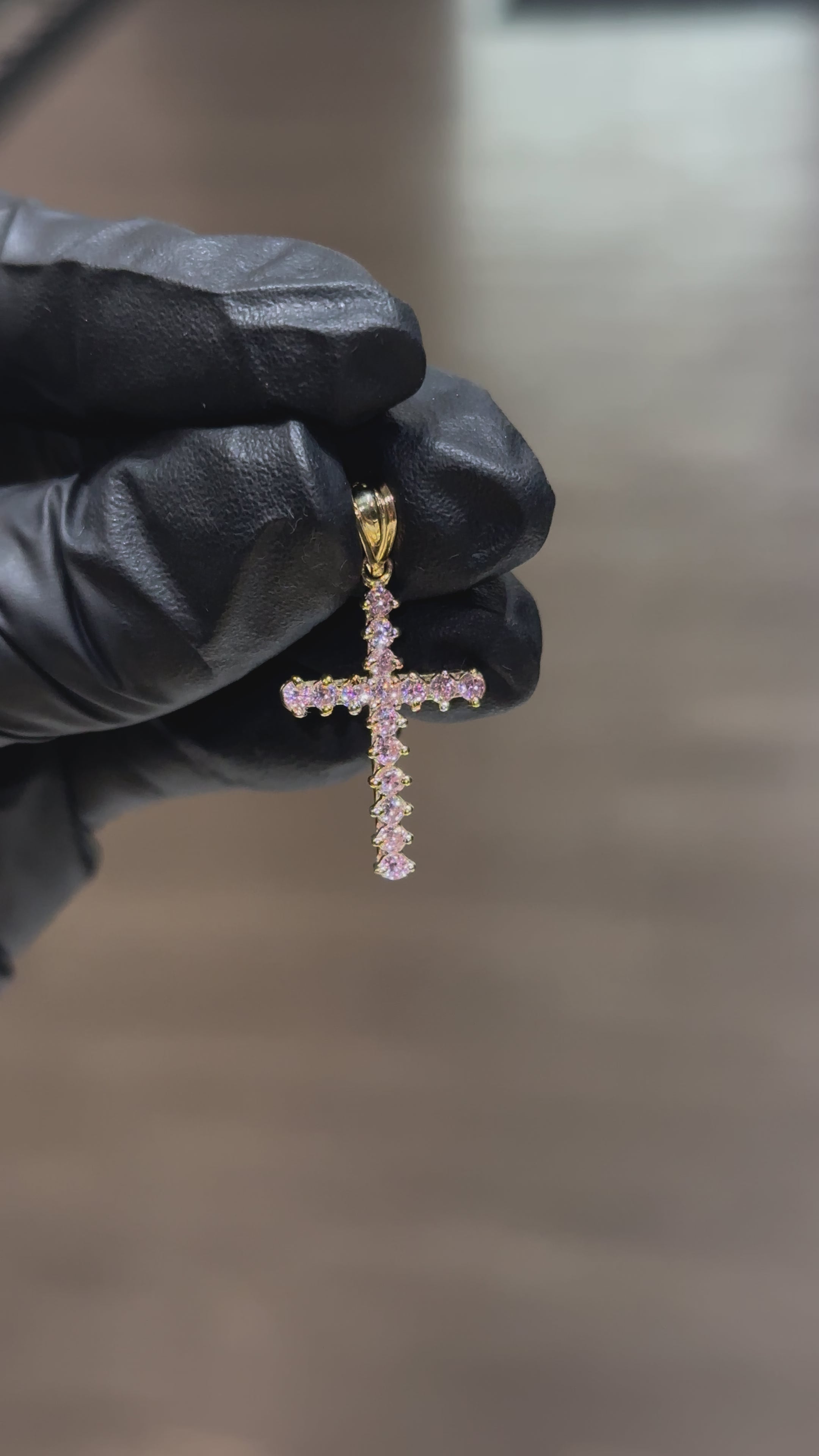 Load video: Crystal Cross Pendant