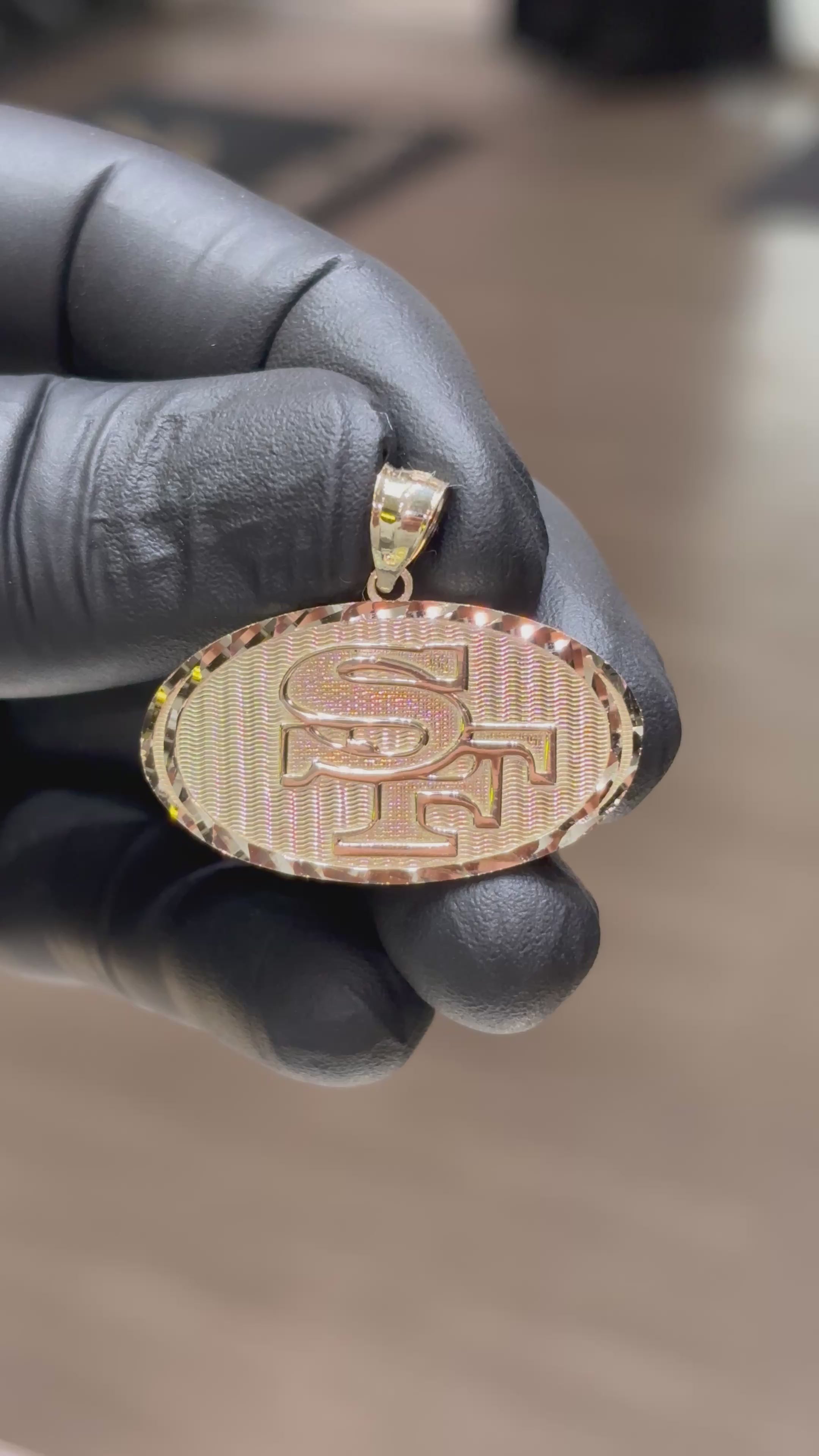 10k 49ers Pendant