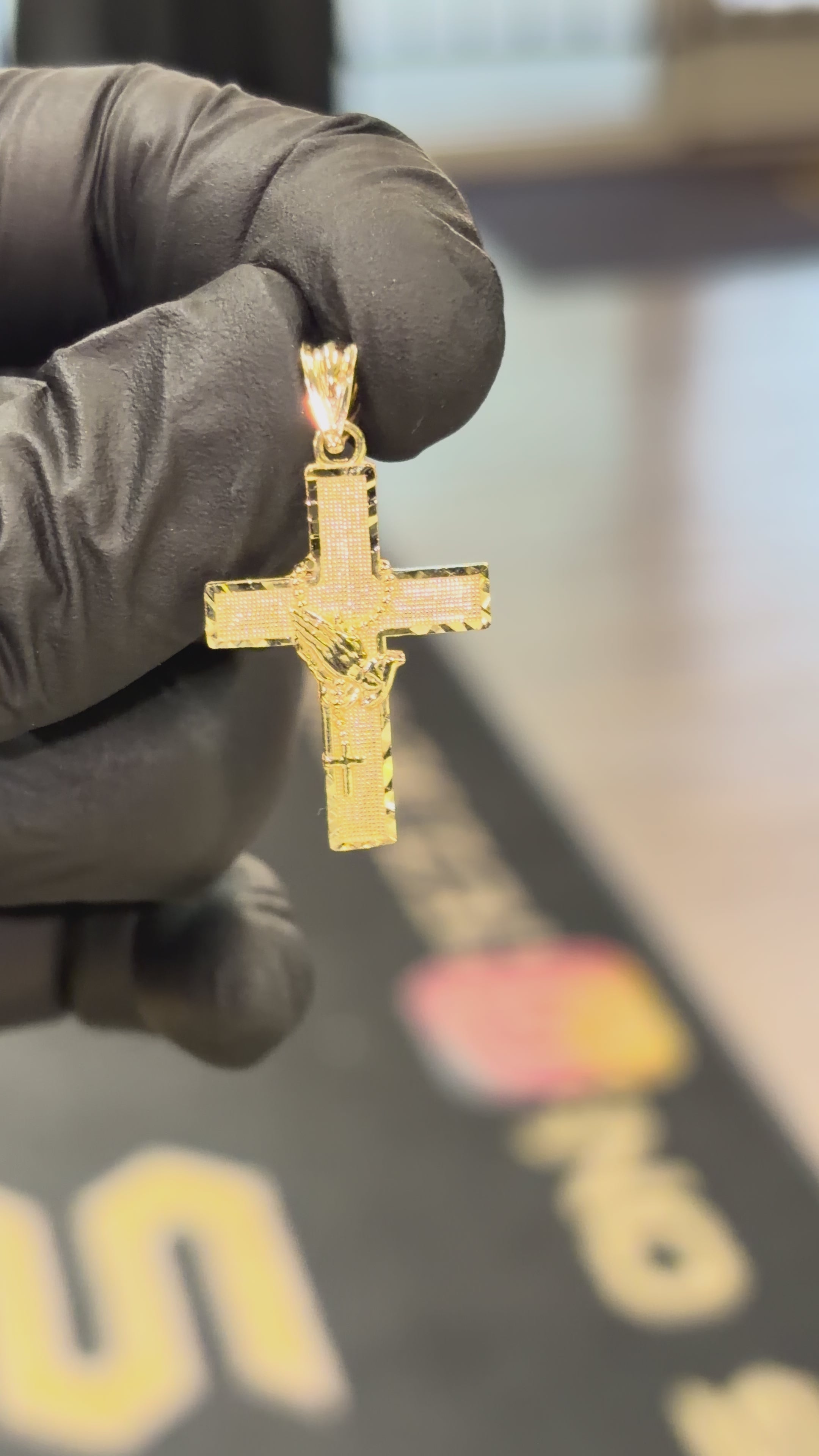 Load video: 10k Rosary Cross Pendant