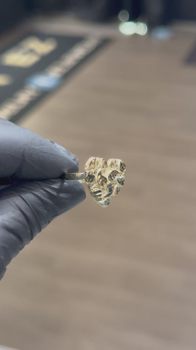 10k XL Heart Nugget Ring