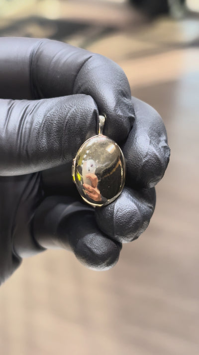 10k Medium Oval Locket Pendant