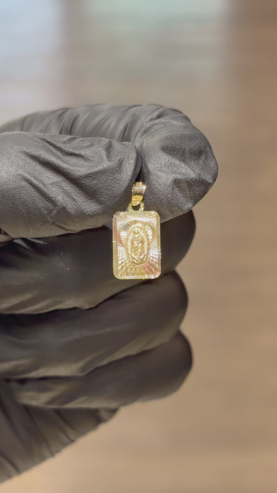 10k Tri-Toned Virgin Mary Pendant