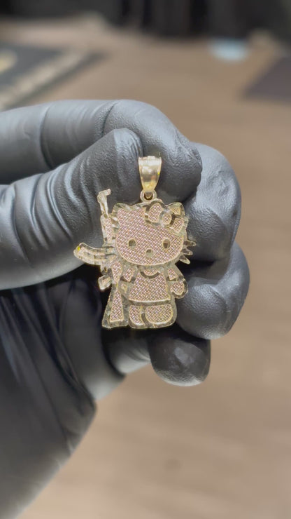 10k HK with a K Pendant