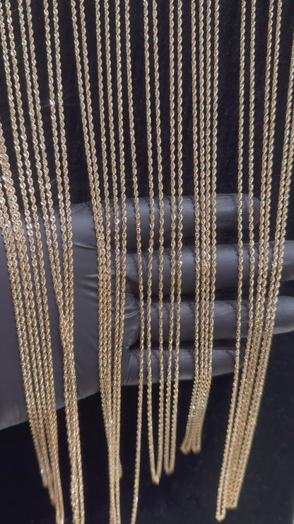 10k 1.9mm Laser Cut Rope Chain