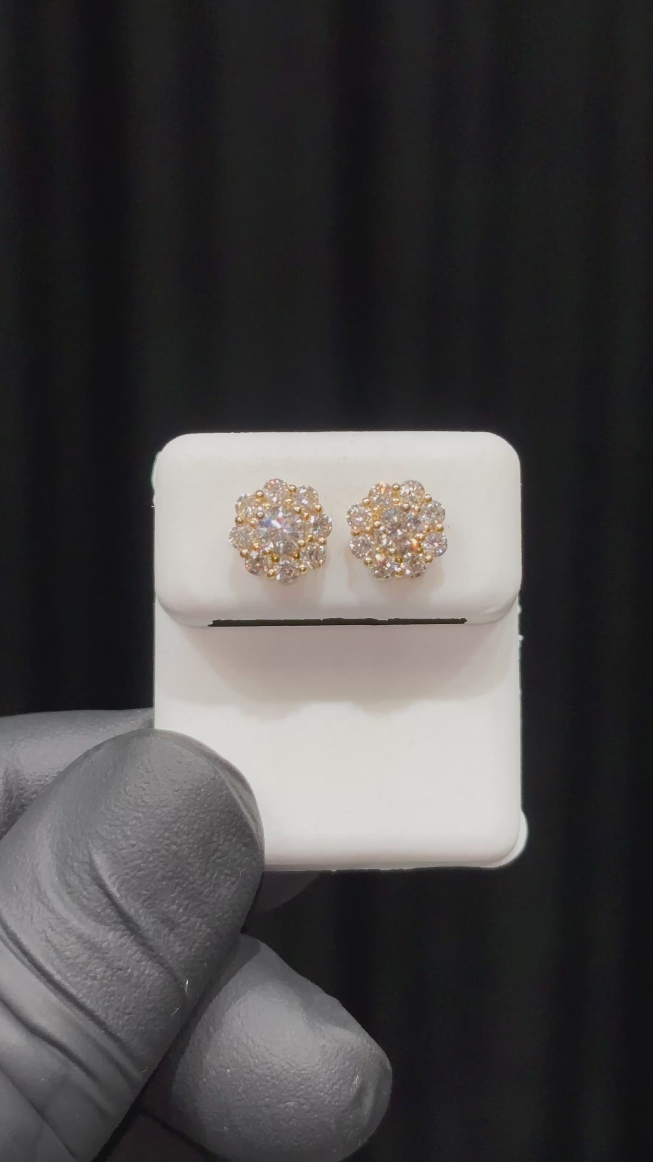 Load video: Cluster Diamond Earrings