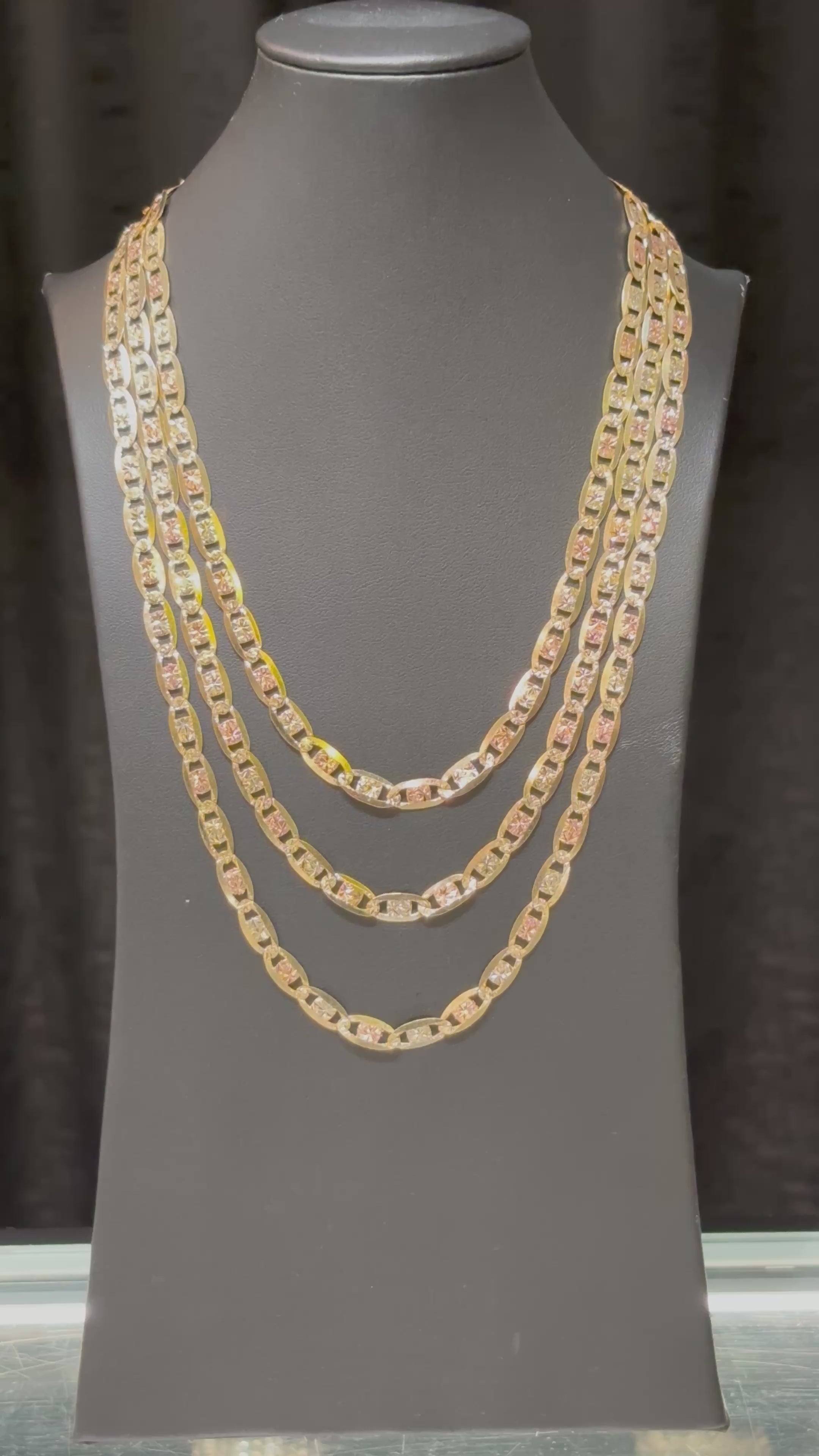 Load video: 10k 6mm Valentino Chain