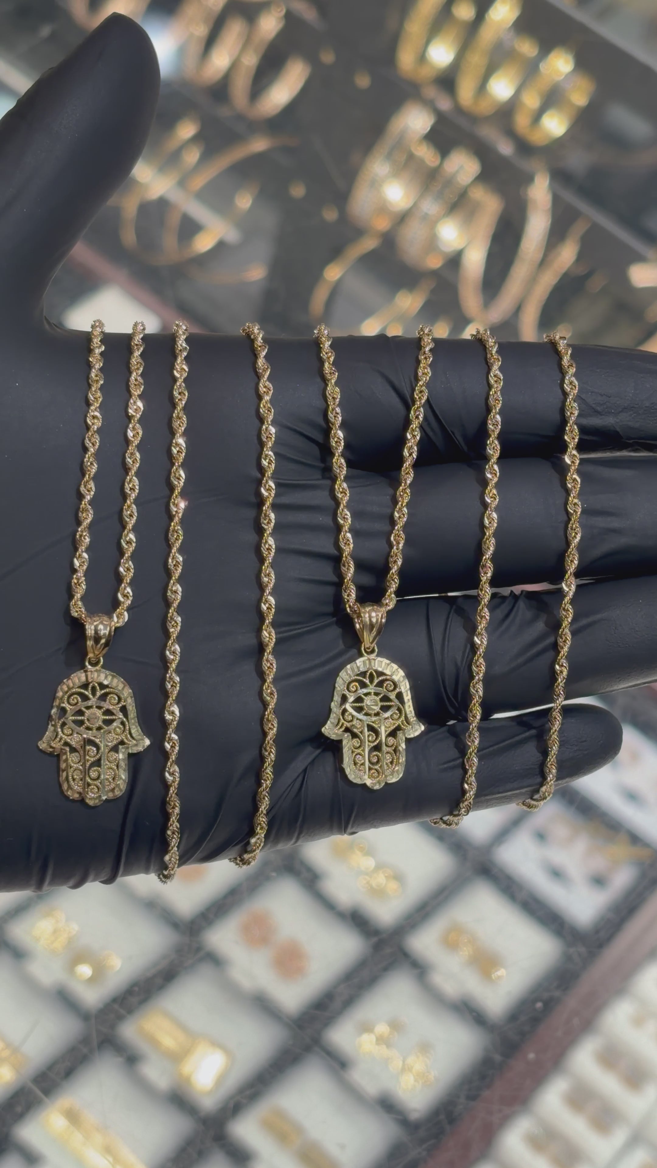 10k Hamza Hand Chain Set