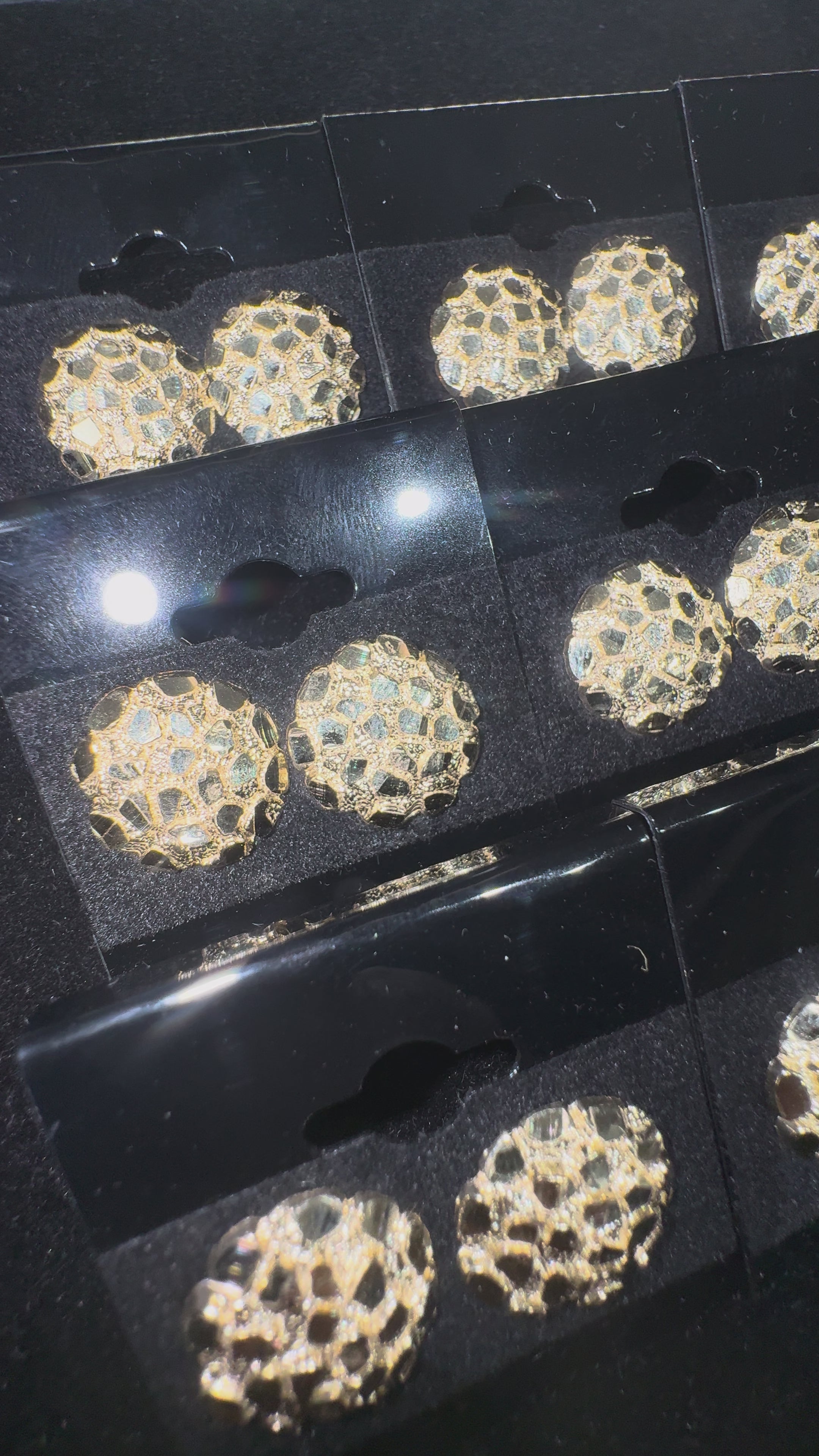 10k Large Circle/Cookie Nugget Earrings