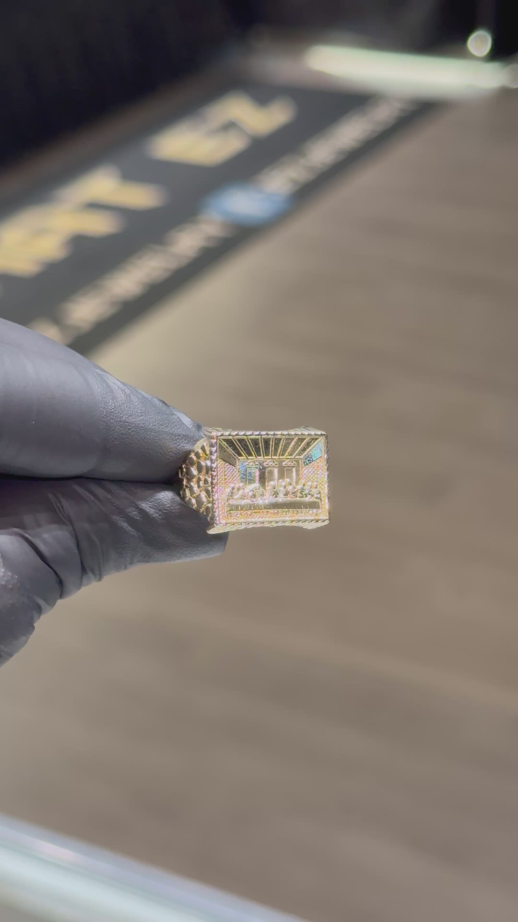 Load video: 10k Large Last Supper Ring