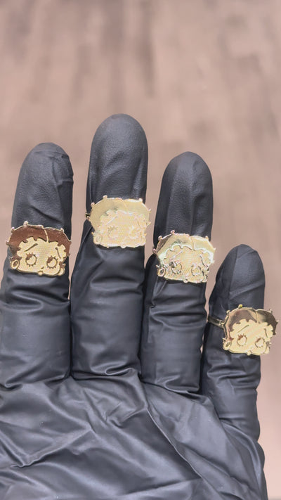 10k Large Betty Boop Ring