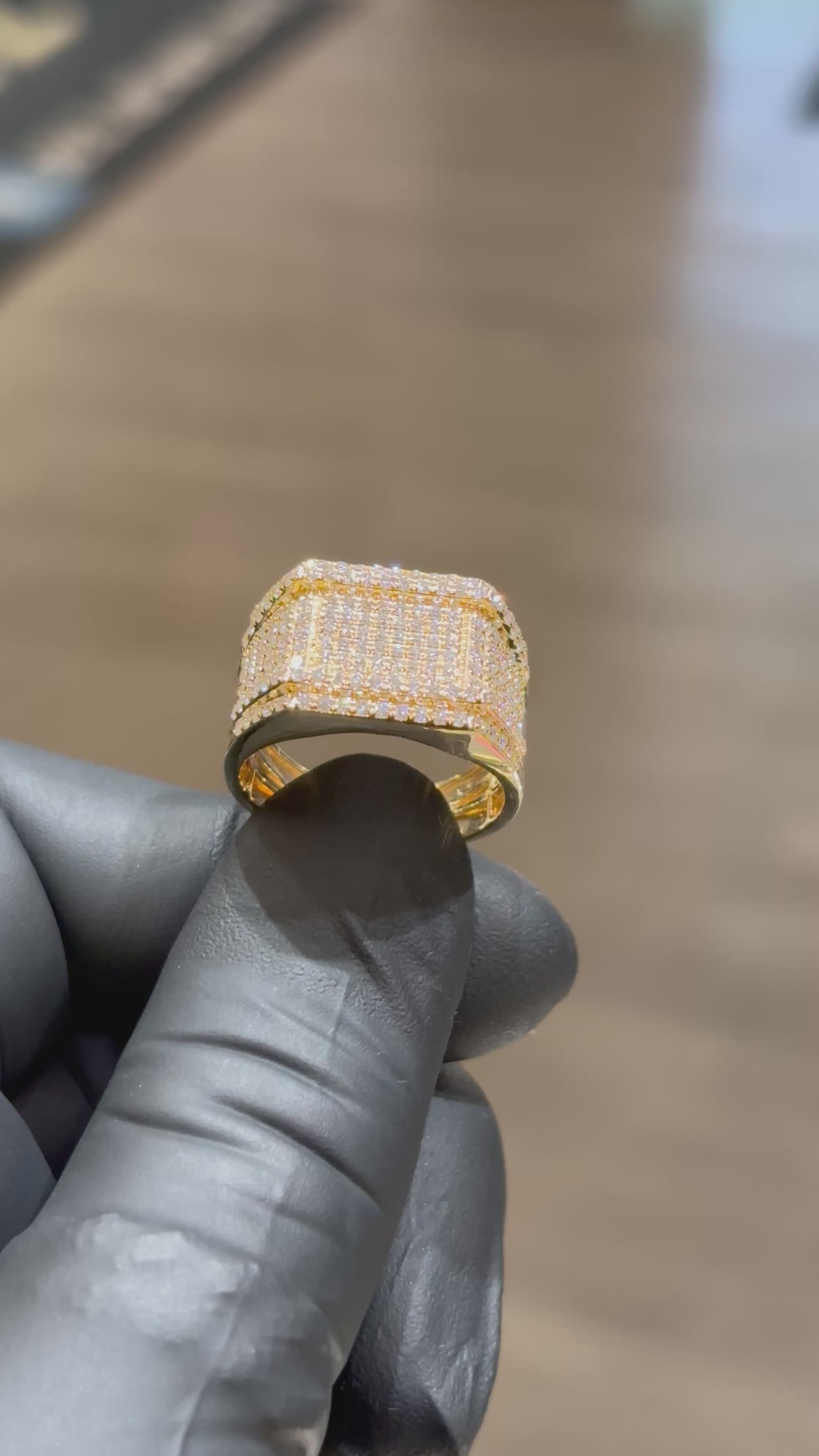 10k 1.19cts Men's Diamond Ring