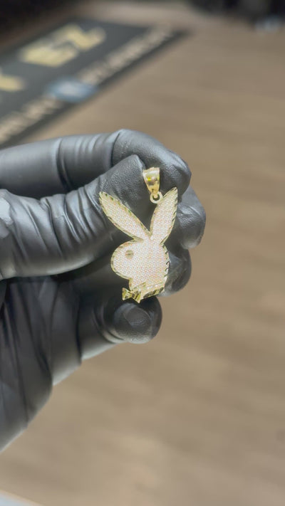 10k Playboy Pendant