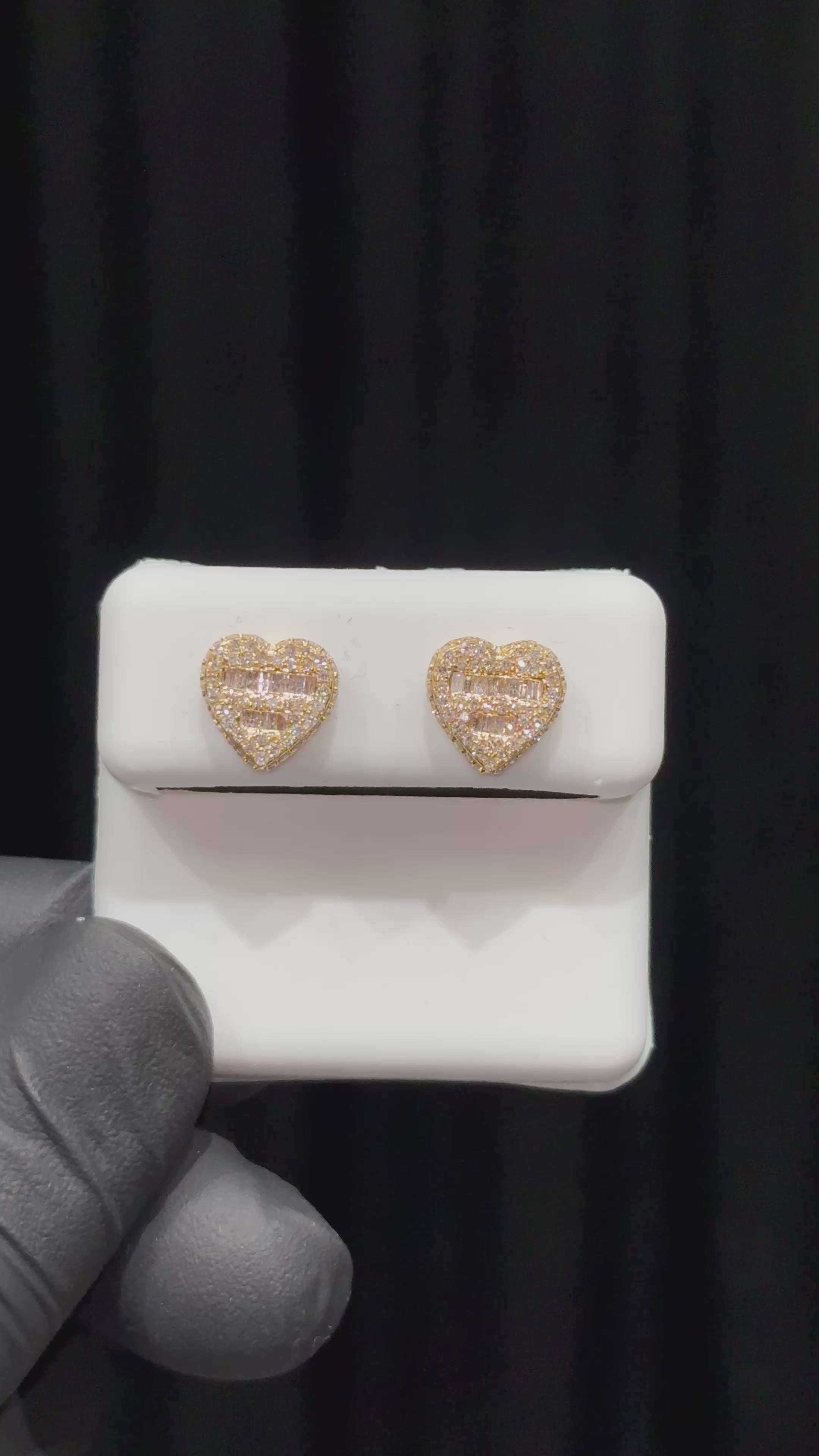 Load video: Two Layer Invisible Diamond Set Earrings